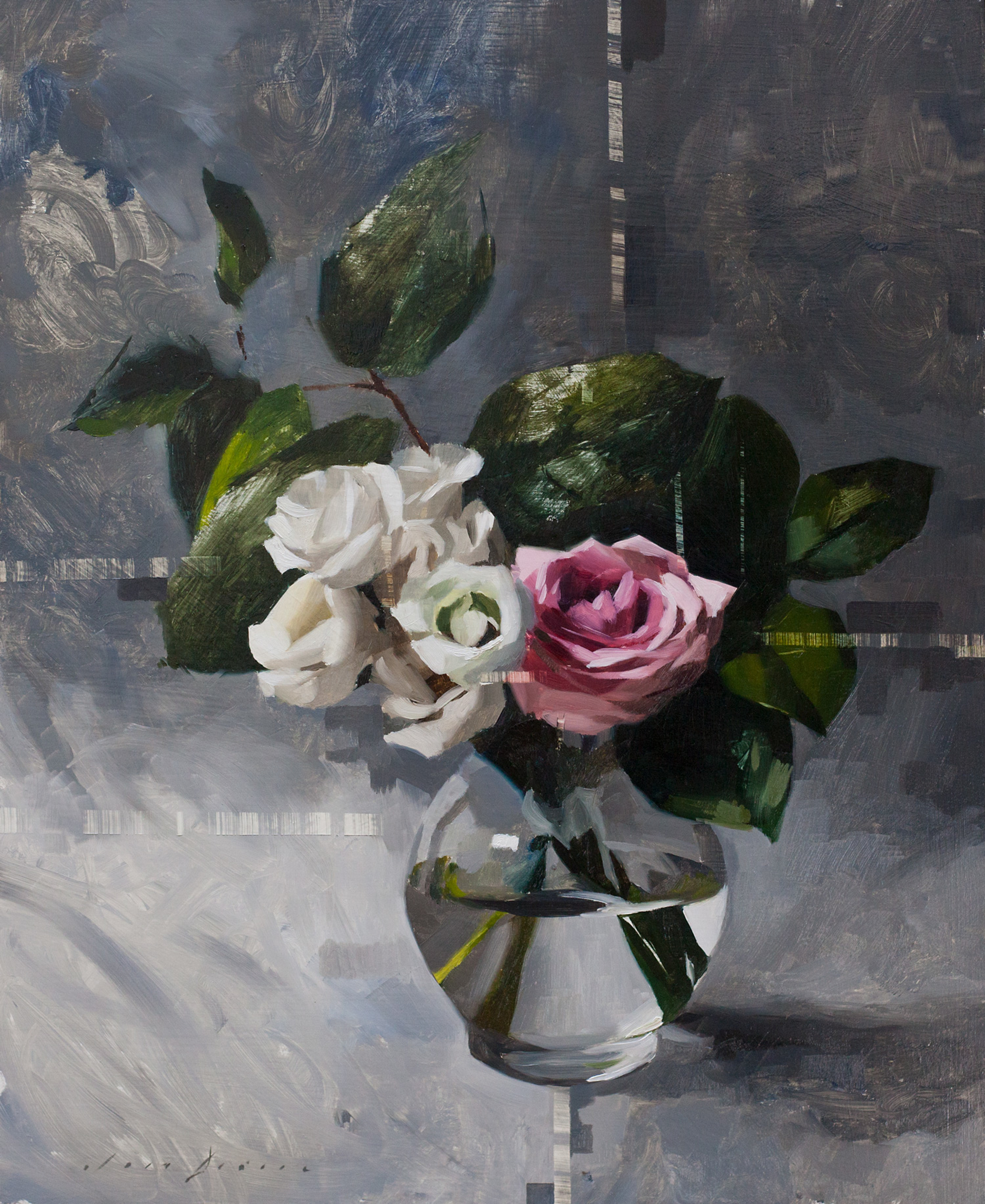 Lisianth, Rose and Grey by Jon Doran