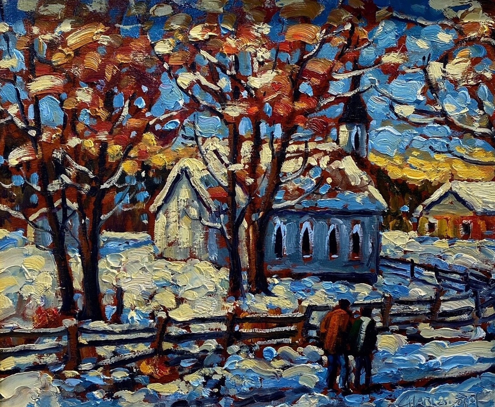 Historical Art - Early Snow by ROD CHARLESWORTH