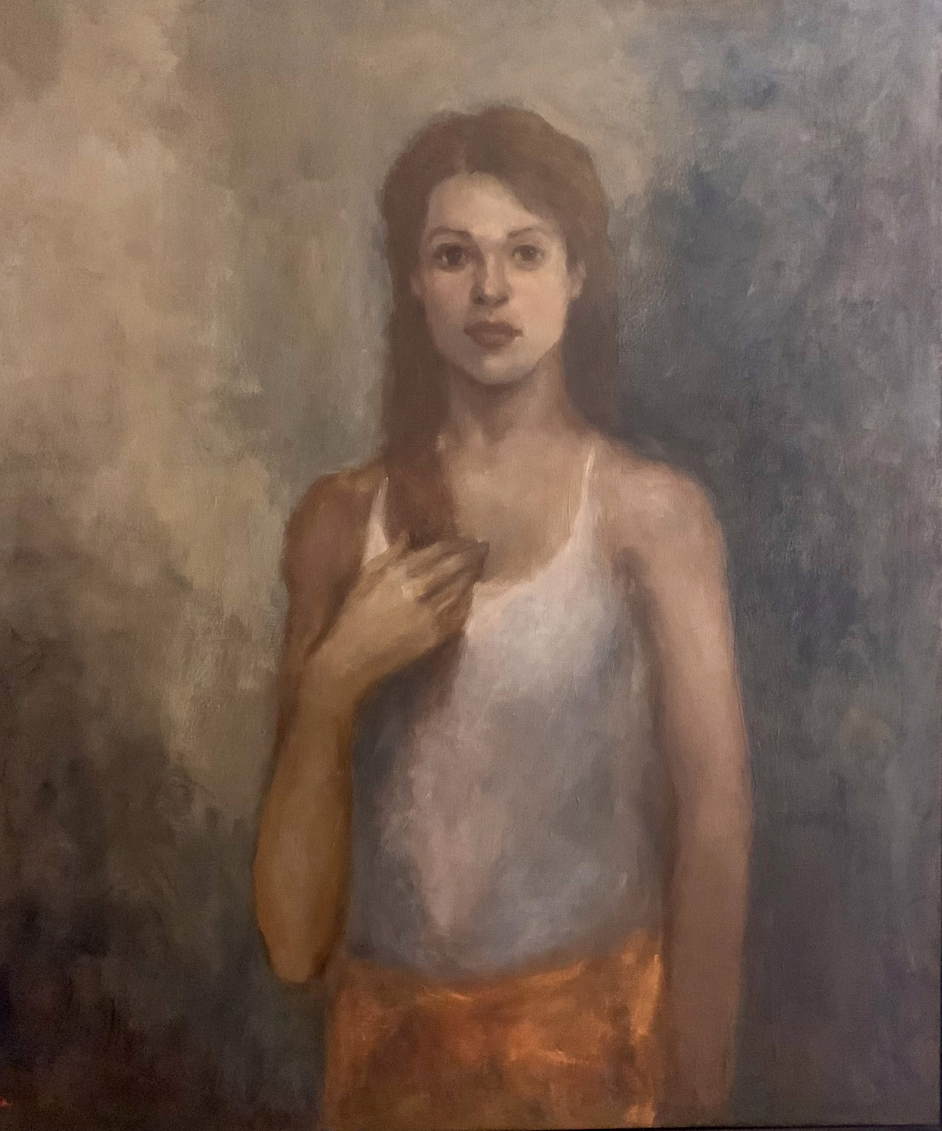 Woman in Orange Skirt by Jim Darlington