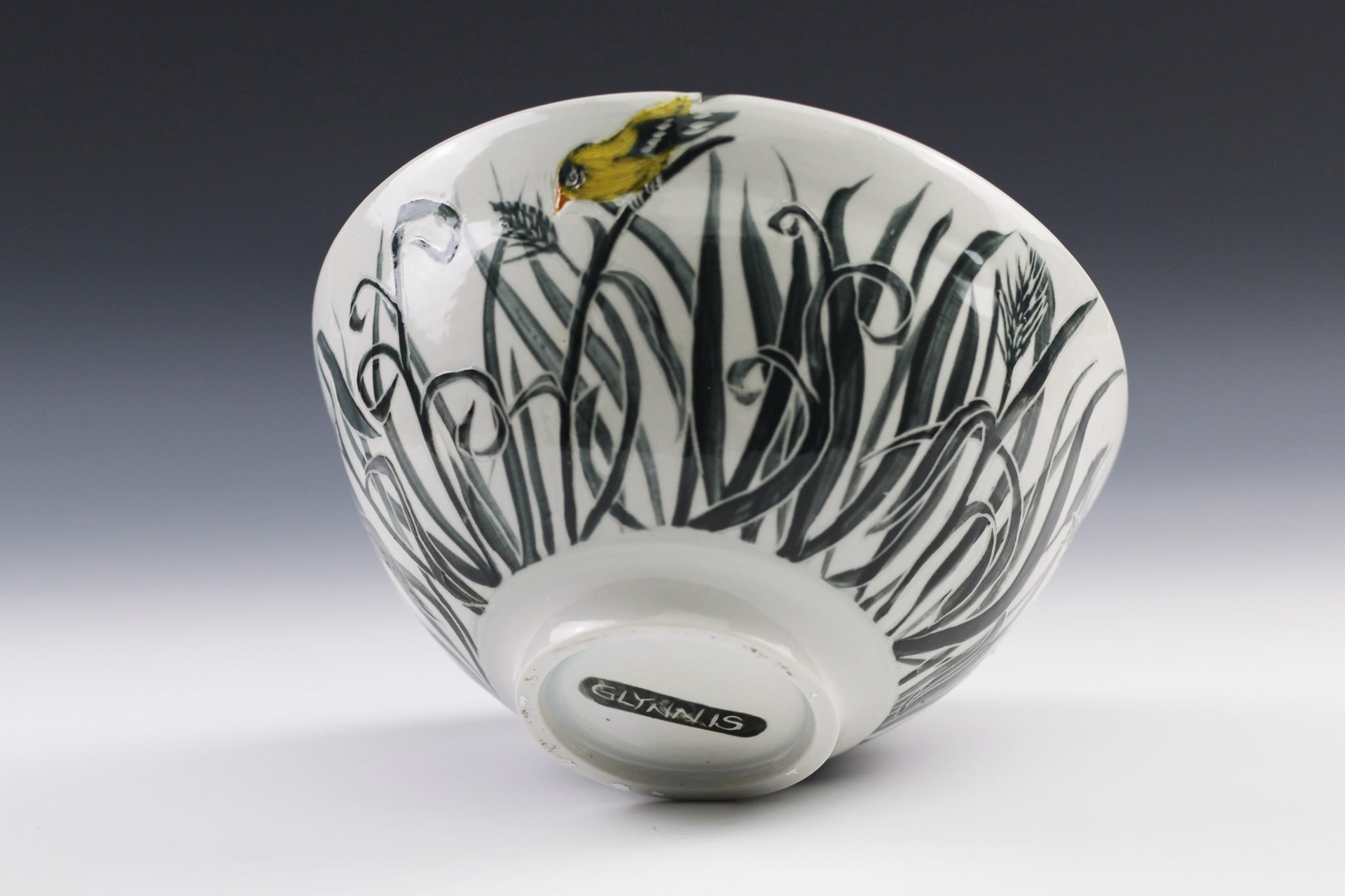 Goldfinch Bowl by Glynnis Lessing