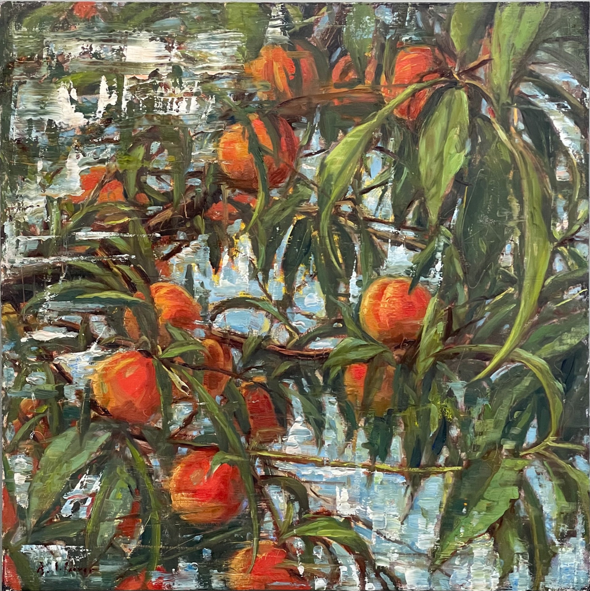 "Peaches" original oil painting by Brett Weaver