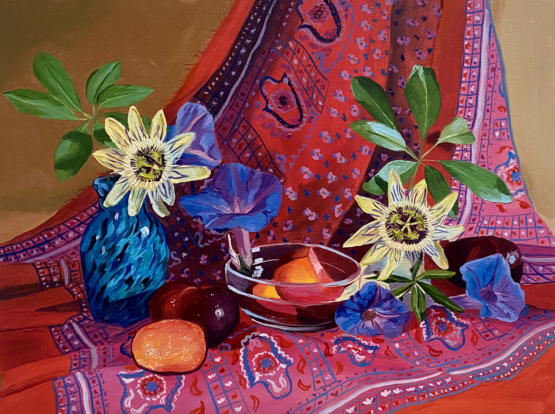 Passion Flowers and Plums by Bella Wattles