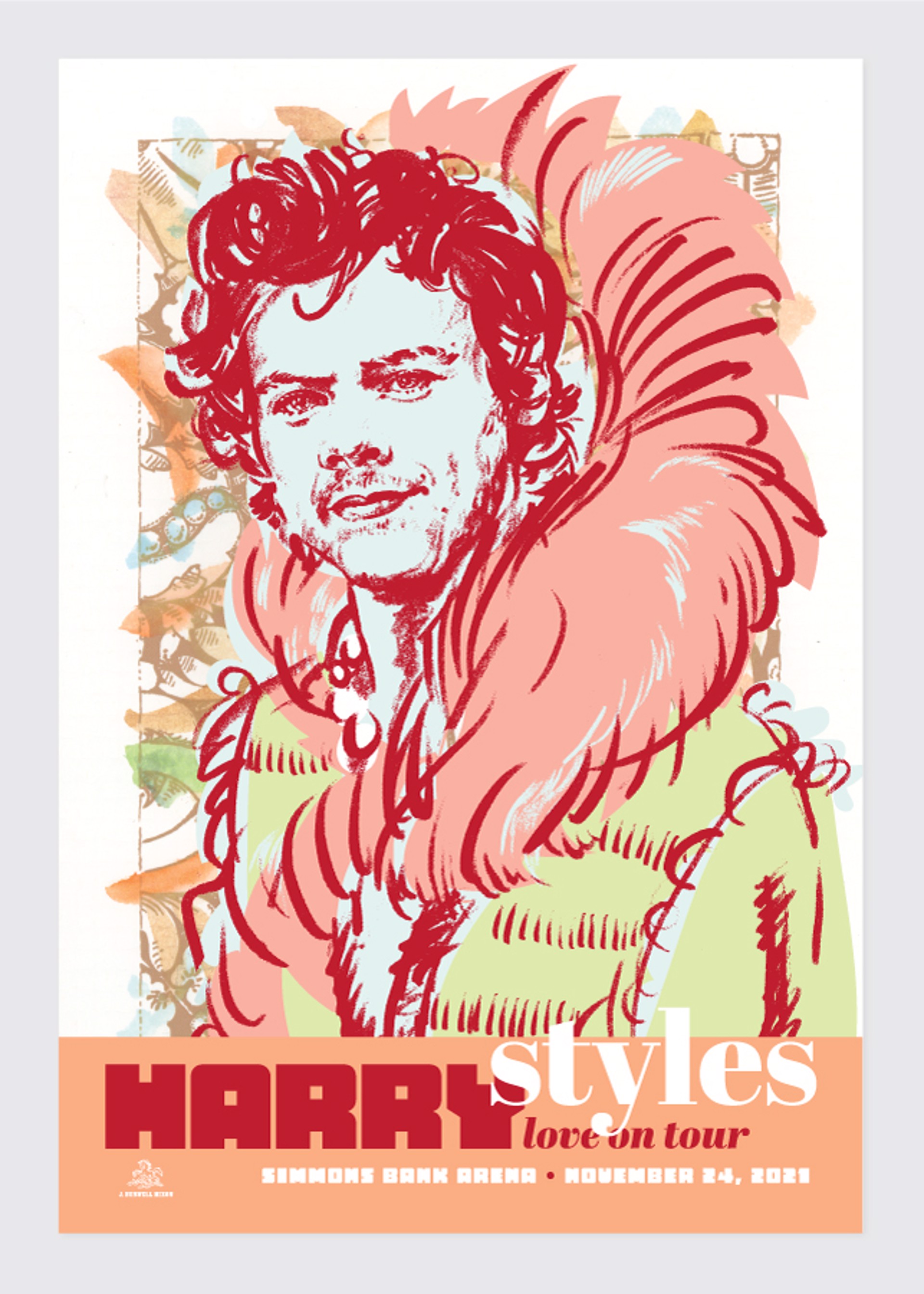 Harry Styles Concert Poster by Jamie Burwell Mixon