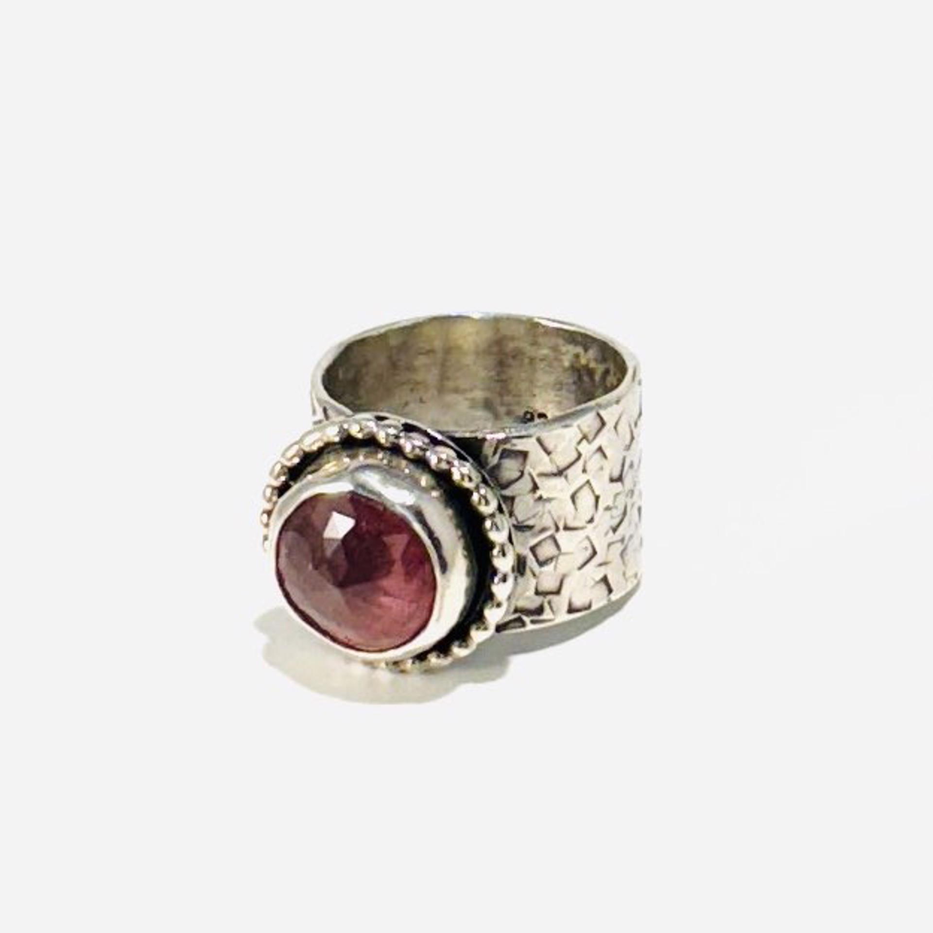 Faceted Natural Ruby Ring sz7 AB23-65 by Anne Bivens