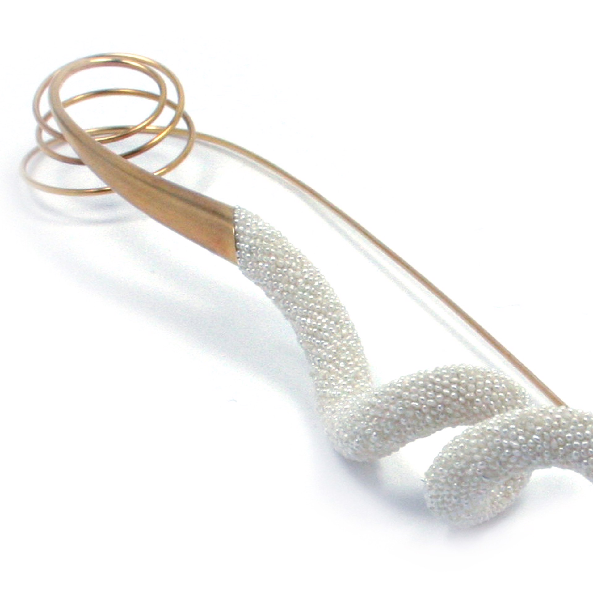 Pearl Spiral Brooch by Jacqueline Lillie
