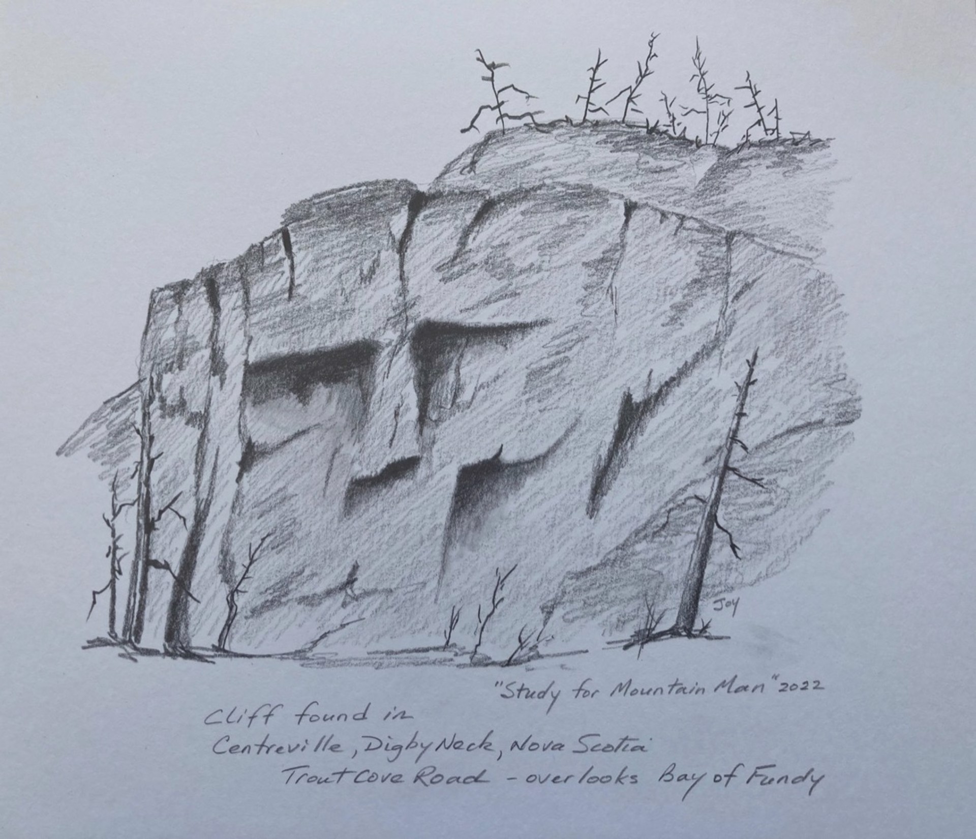 Study Sketch for Mountain Man by Joy McCallister