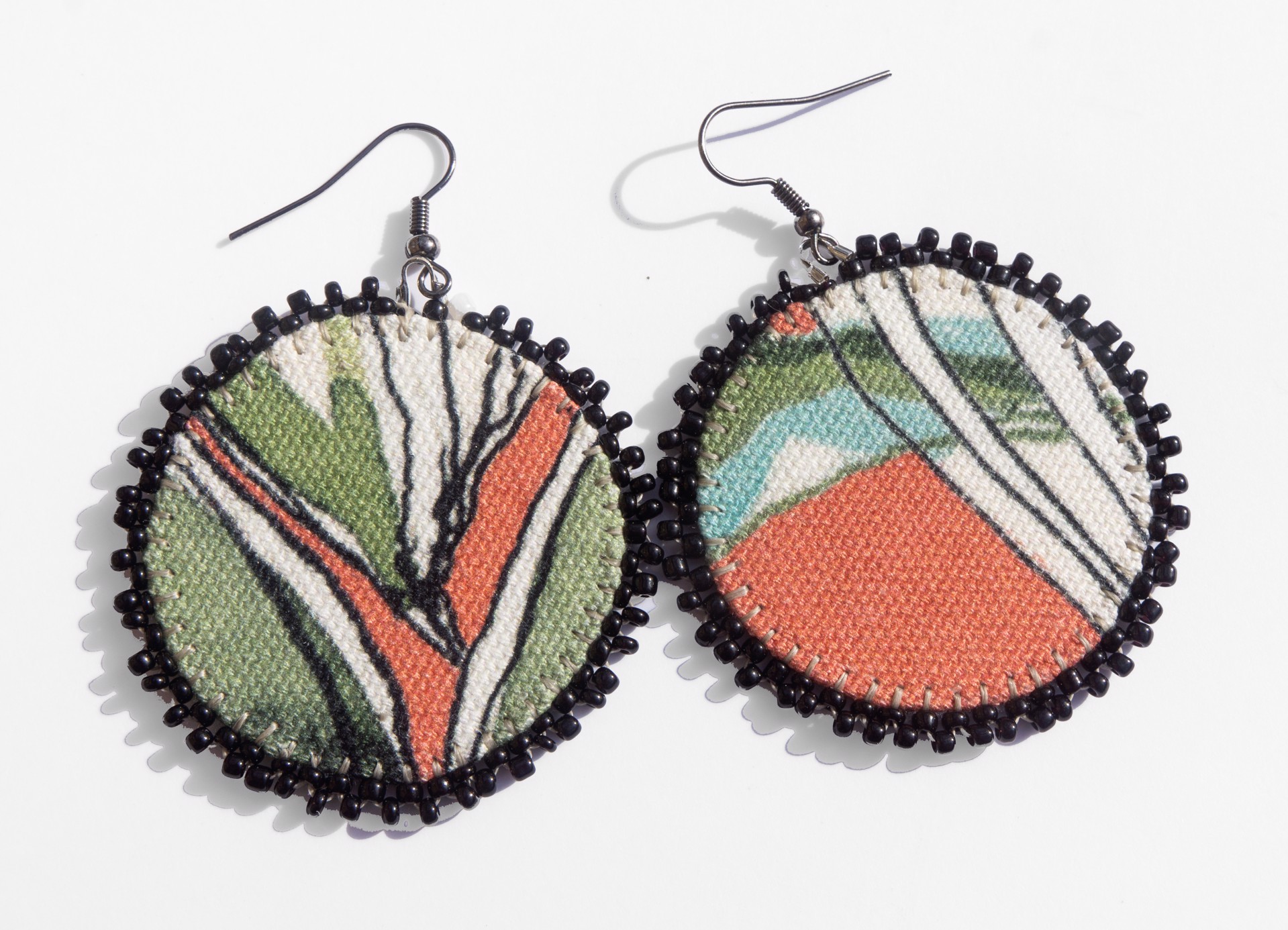 Leafy earrings by Hattie Lee Mendoza