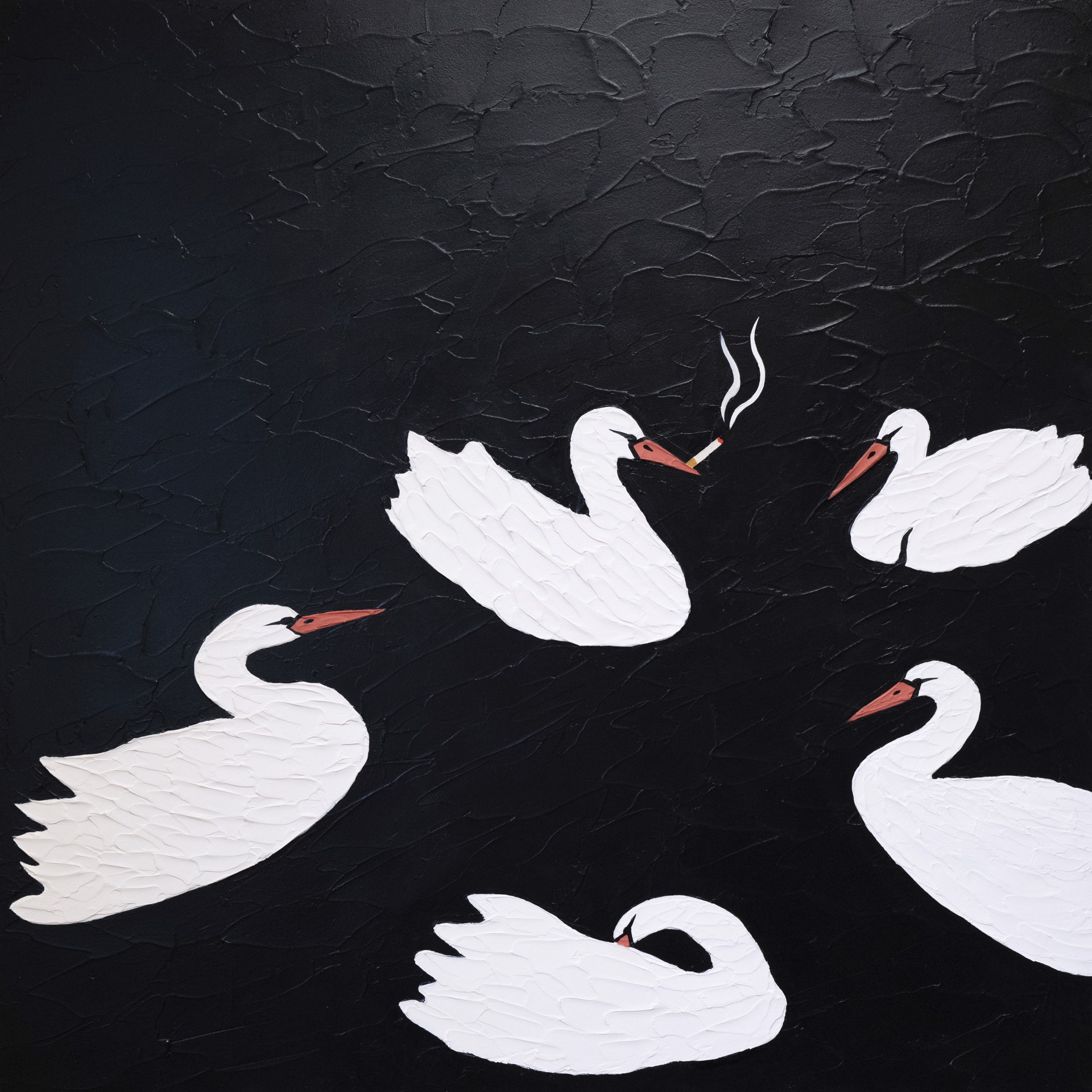 Smoking Swans 4 by Jen Ament
