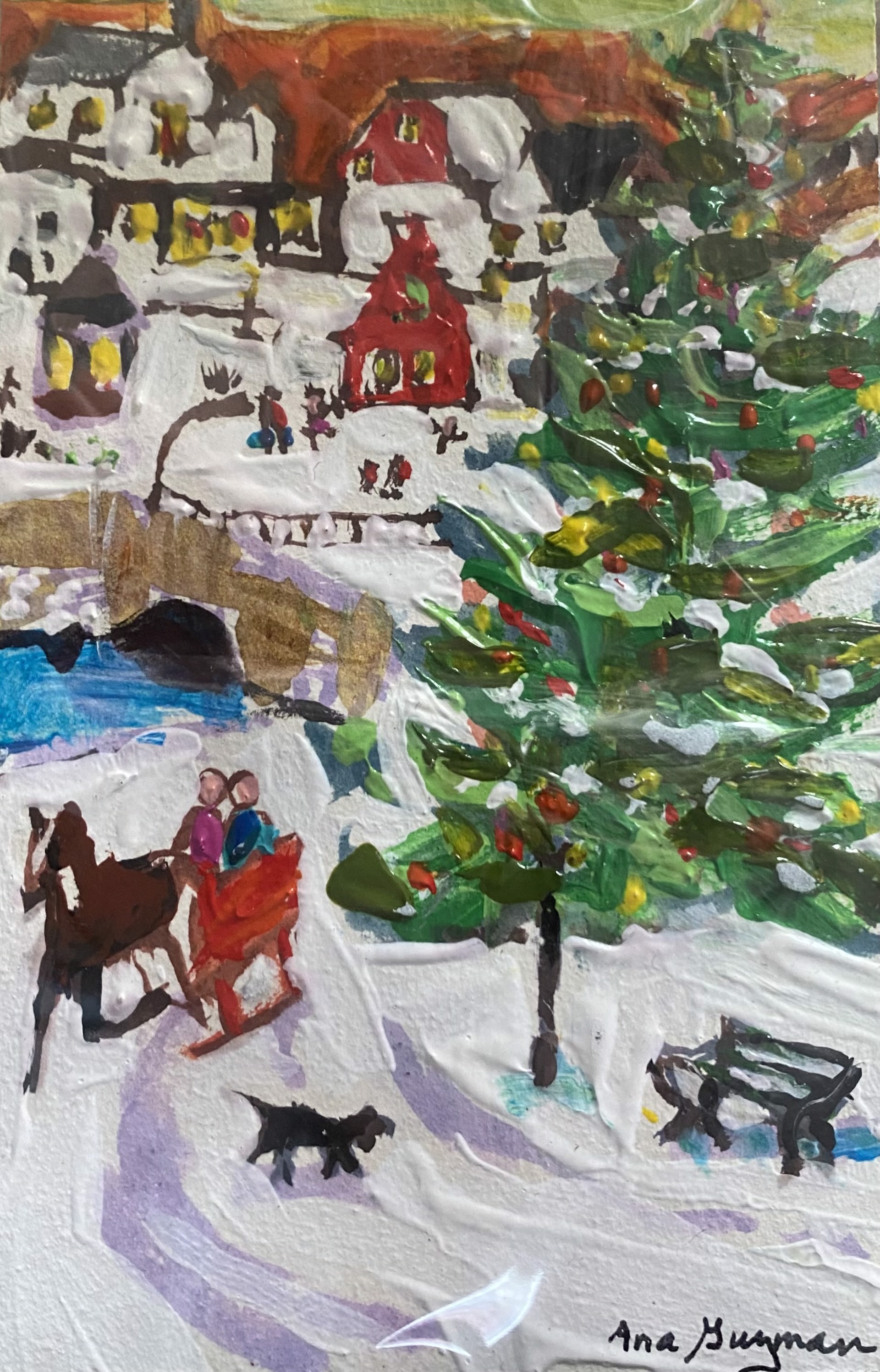 Christmas Village by Guest Artist Ana Guzman