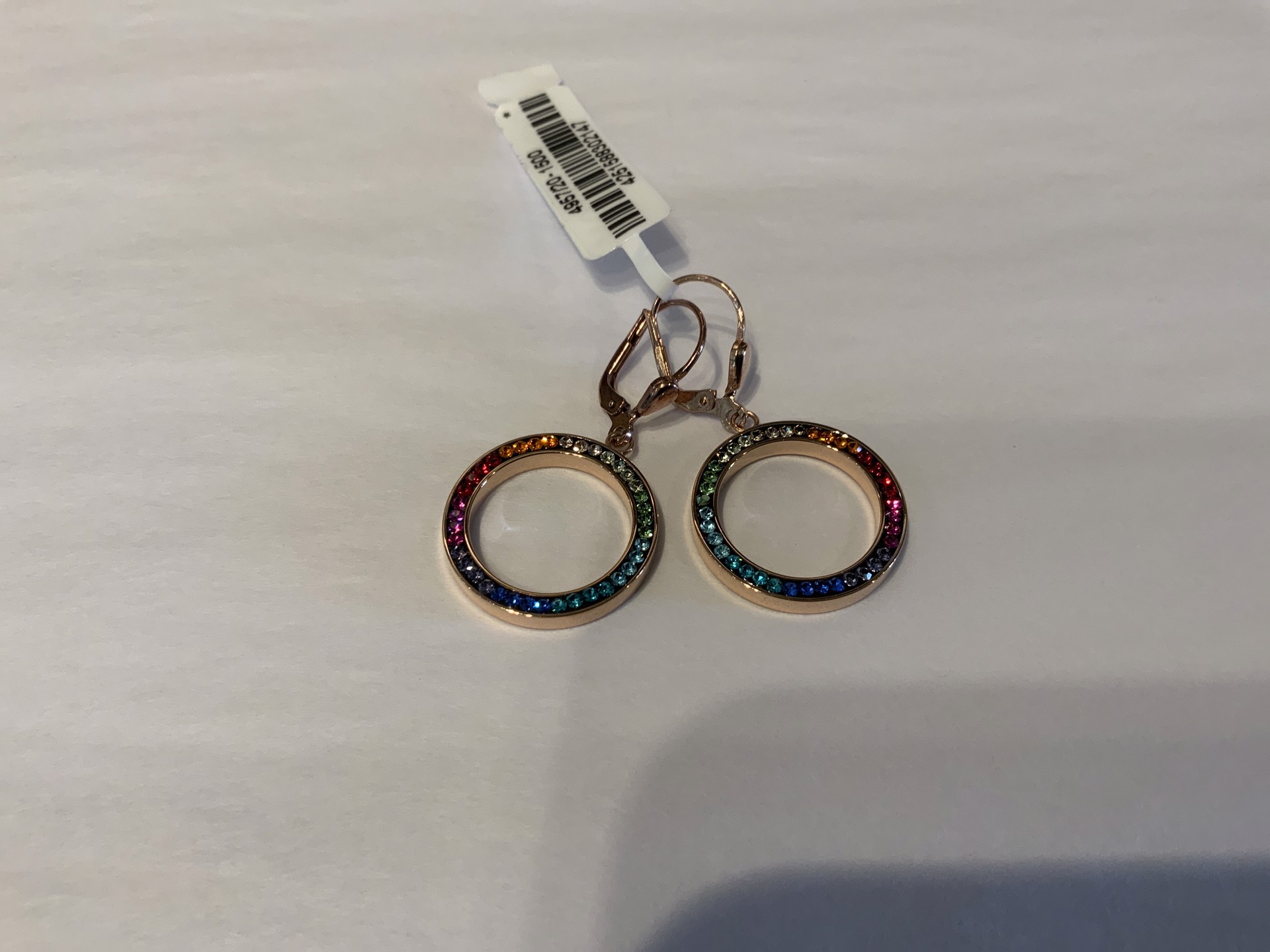 Gold Plated Sterling Silver Hoop Earrings Multi by Coeur de Lion Nikaia Inc.