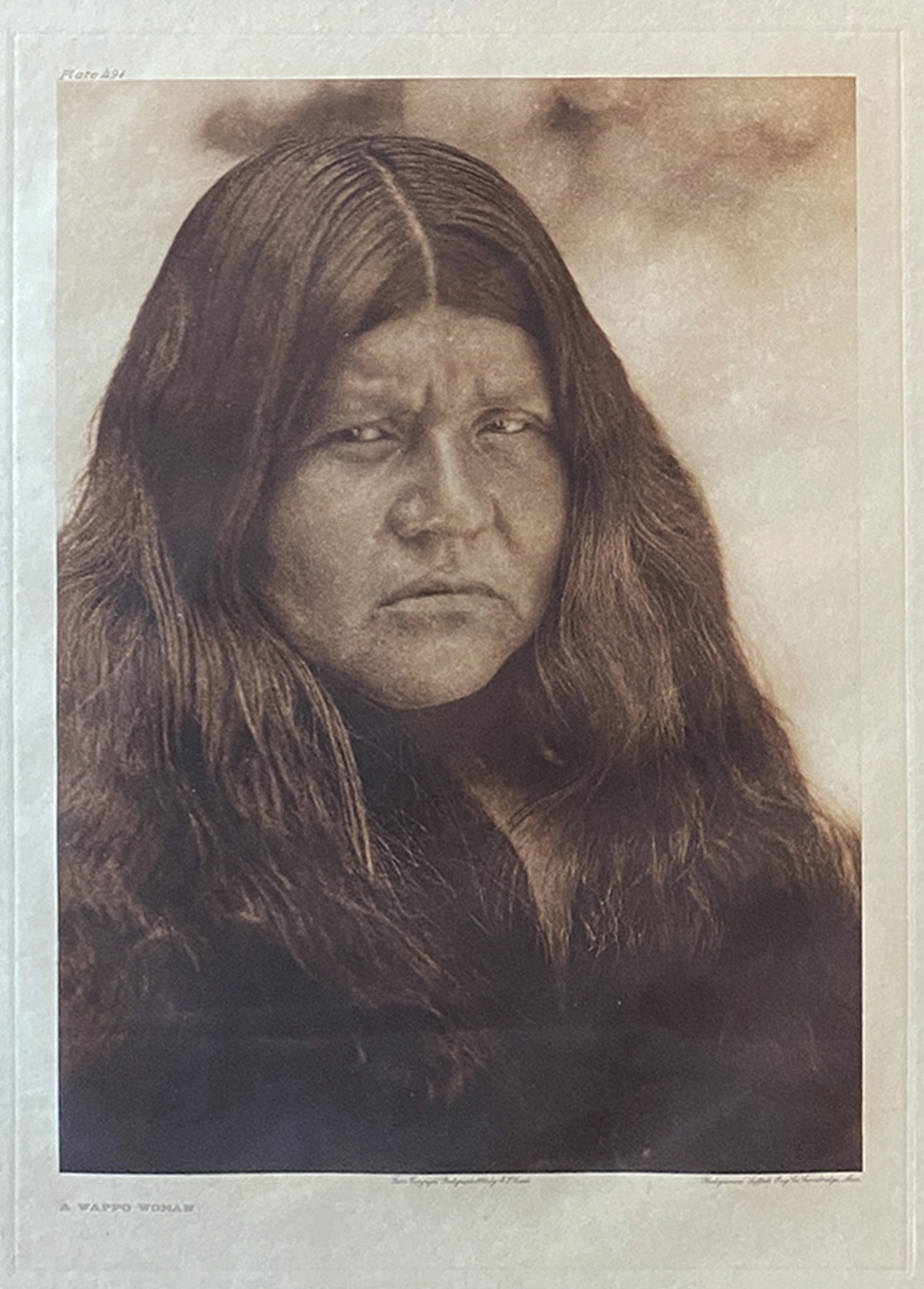 A Wappo Woman, plate #491 by Edward S Curtis