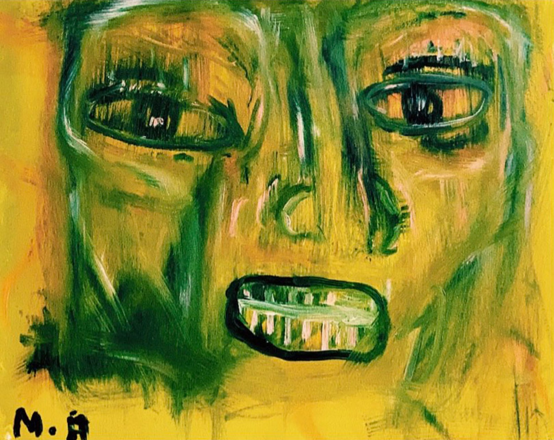Untitled (green face) by Marc Andre