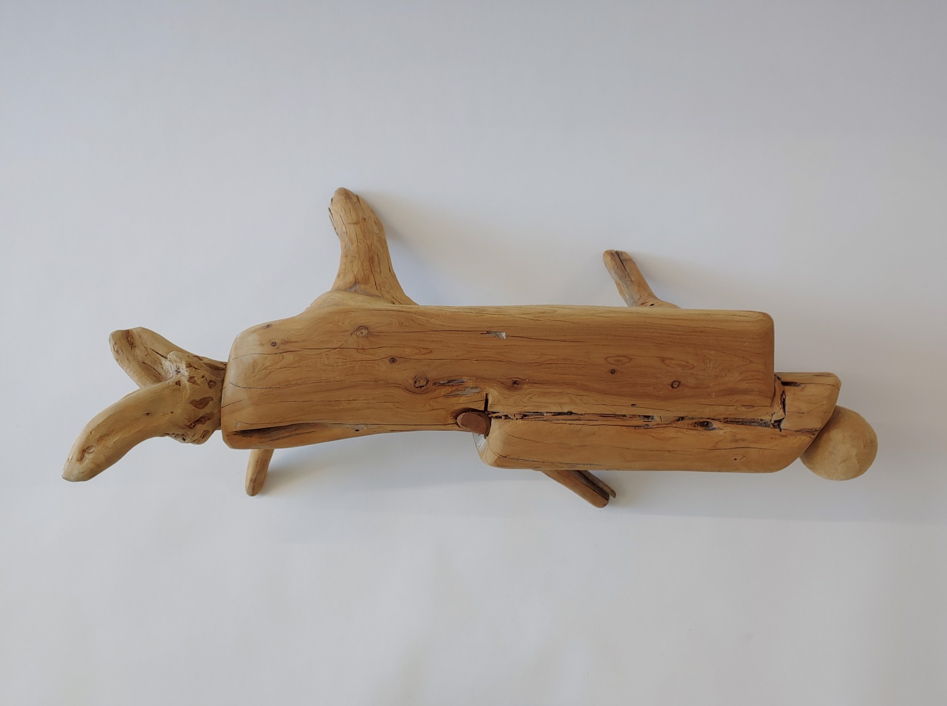 Dog - Wood Sculpture by David Amdur