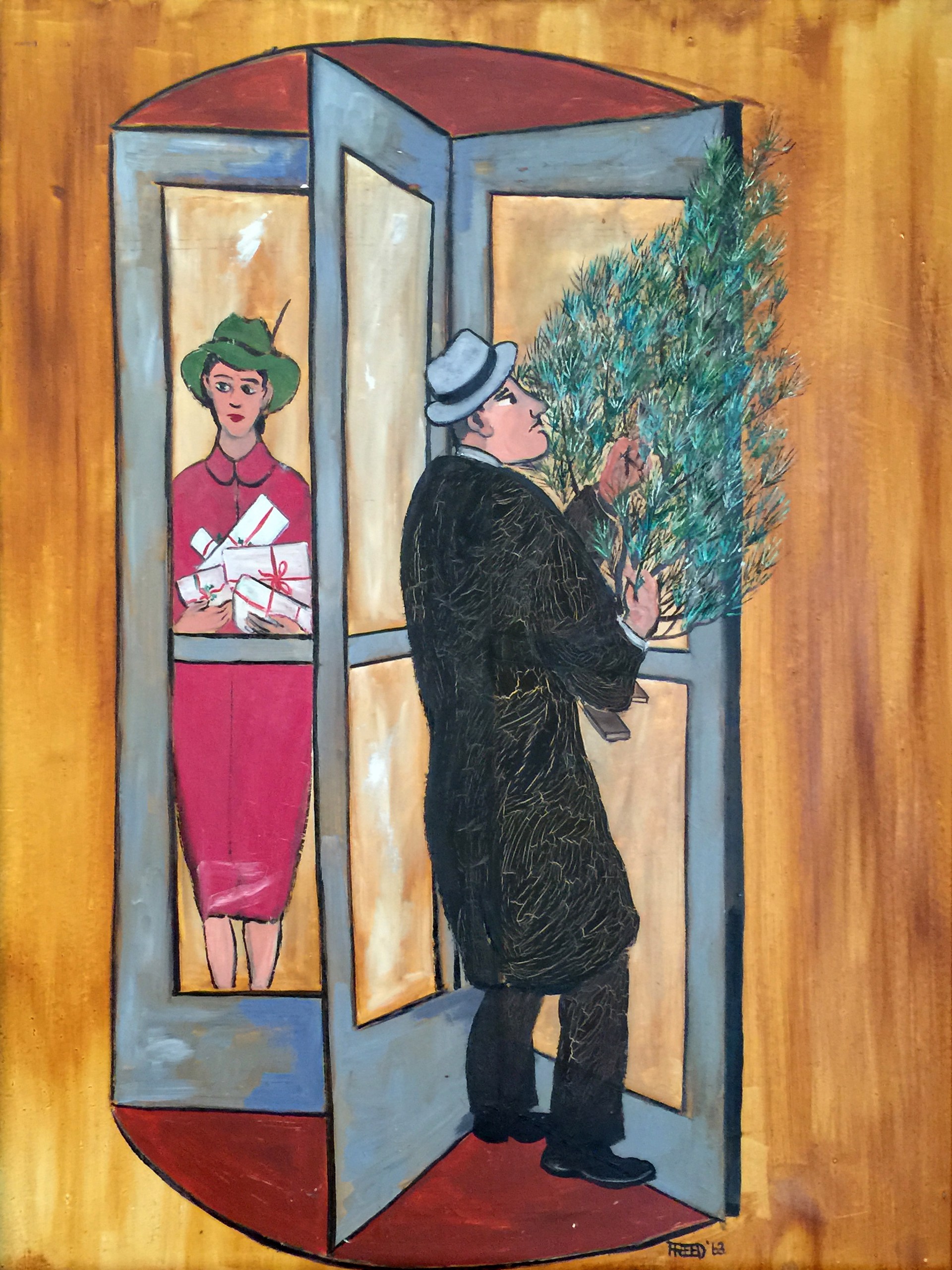 Revolving Door at Christmas by Frank Freed