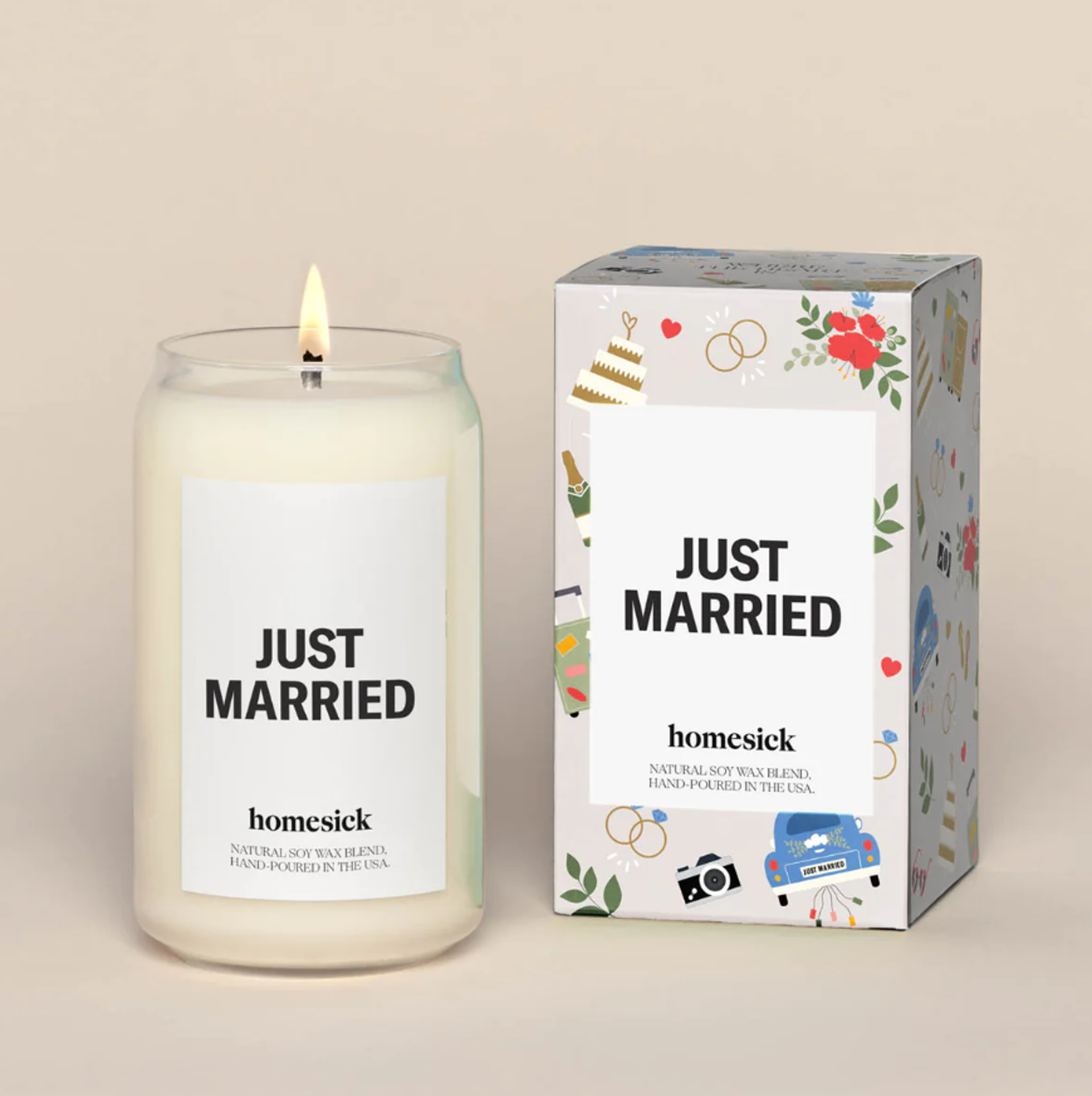 Just Married Candle by Chauvet Arts