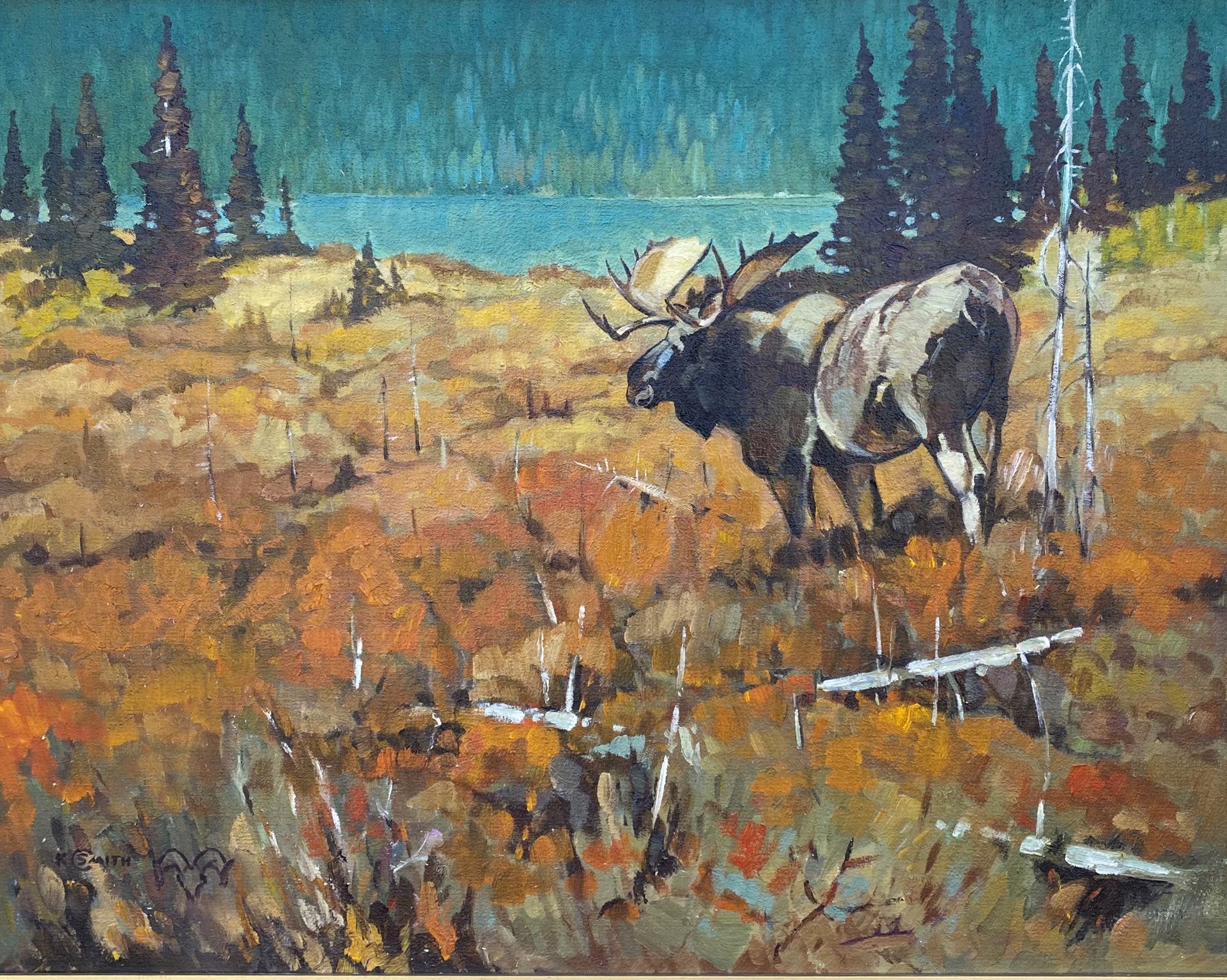 Historical Art - Bull Moose by KEITH C SMITH