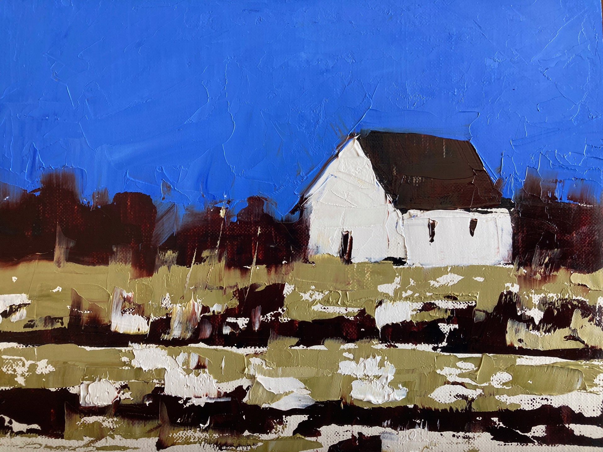 House with Blue by Sandra Pratt