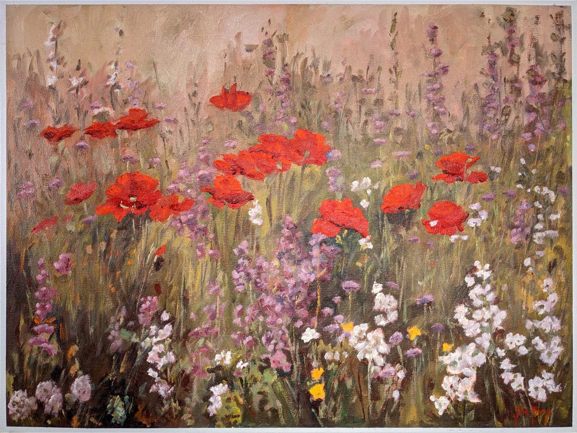 Summer Poppy Garden by John Horejs