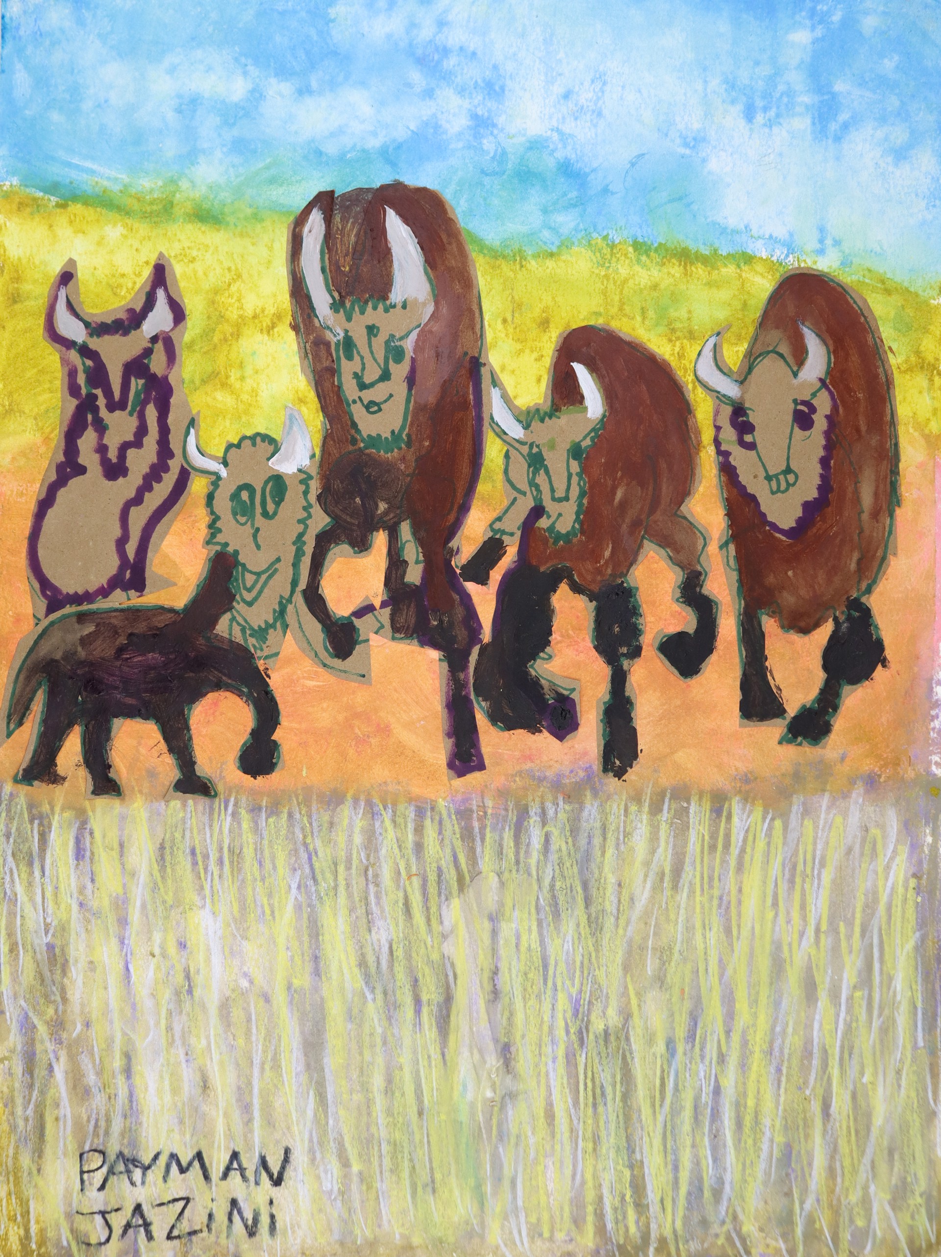 Herd of Buffalo by Payman Jazini