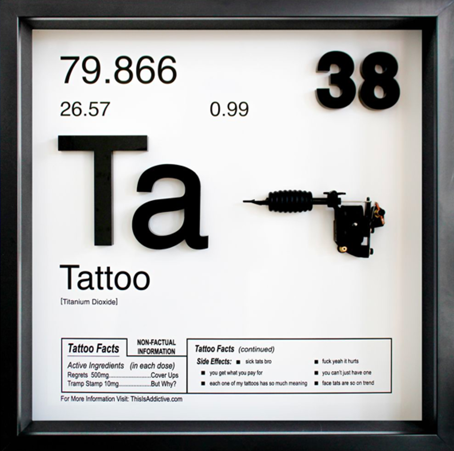Tattoo -  Periodic Table of Addictions by Daniel Allen Cohen