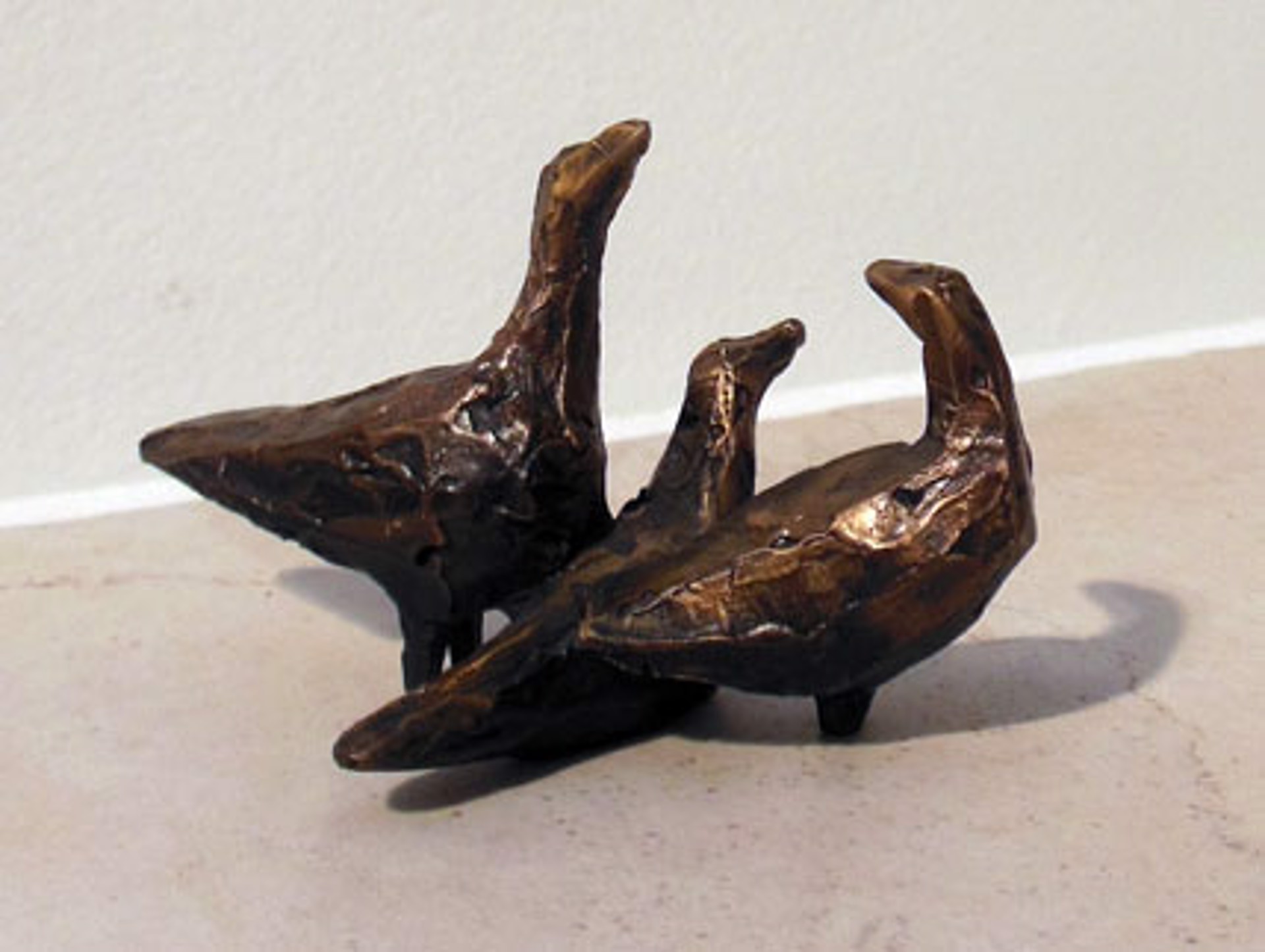 Bird Chat - Bronze by Jill Shwaiko