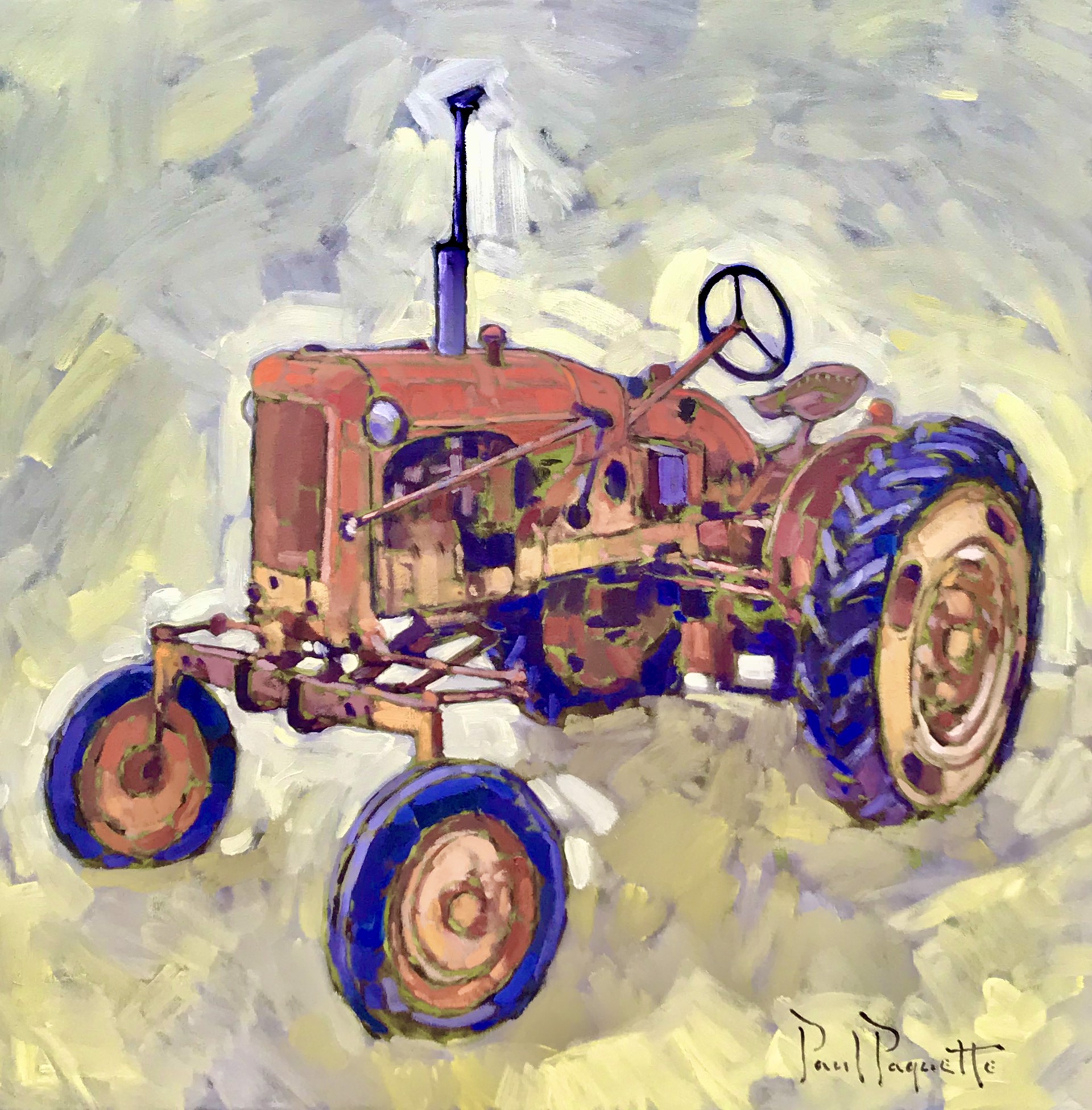 The Old Red Tractor by PAUL PAQUETTE