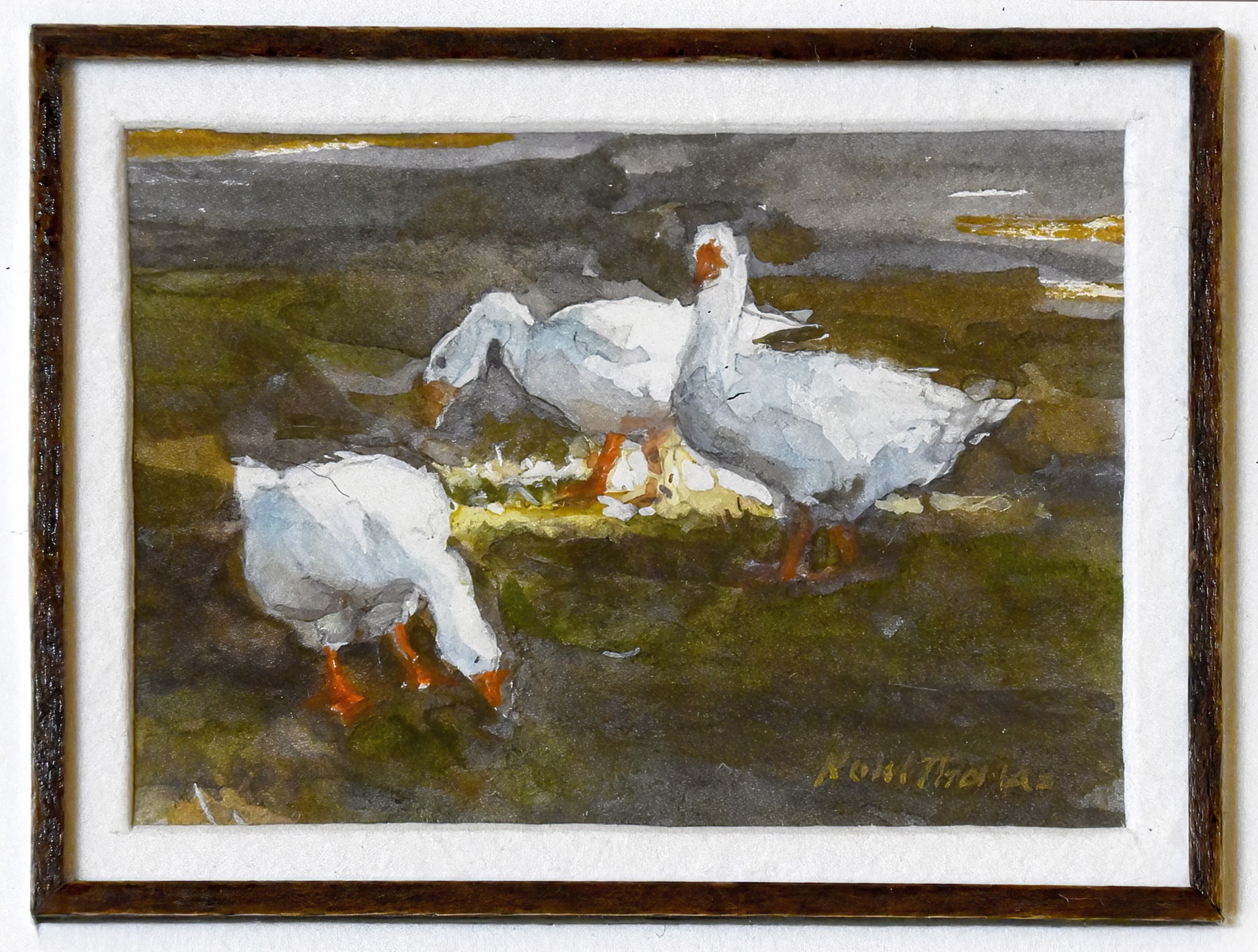 Geese (miniature) by Noel Thomas