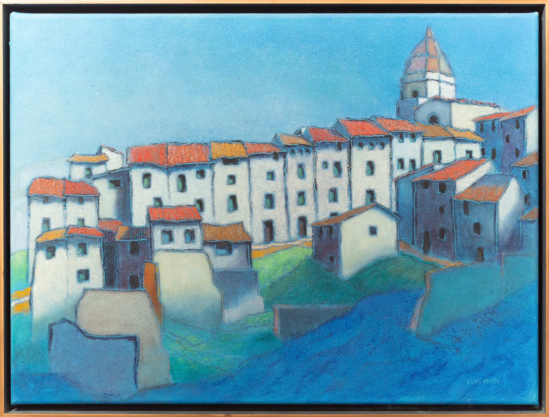 Houses Descending on a Hill (Torre del Compte) by Andy Newman