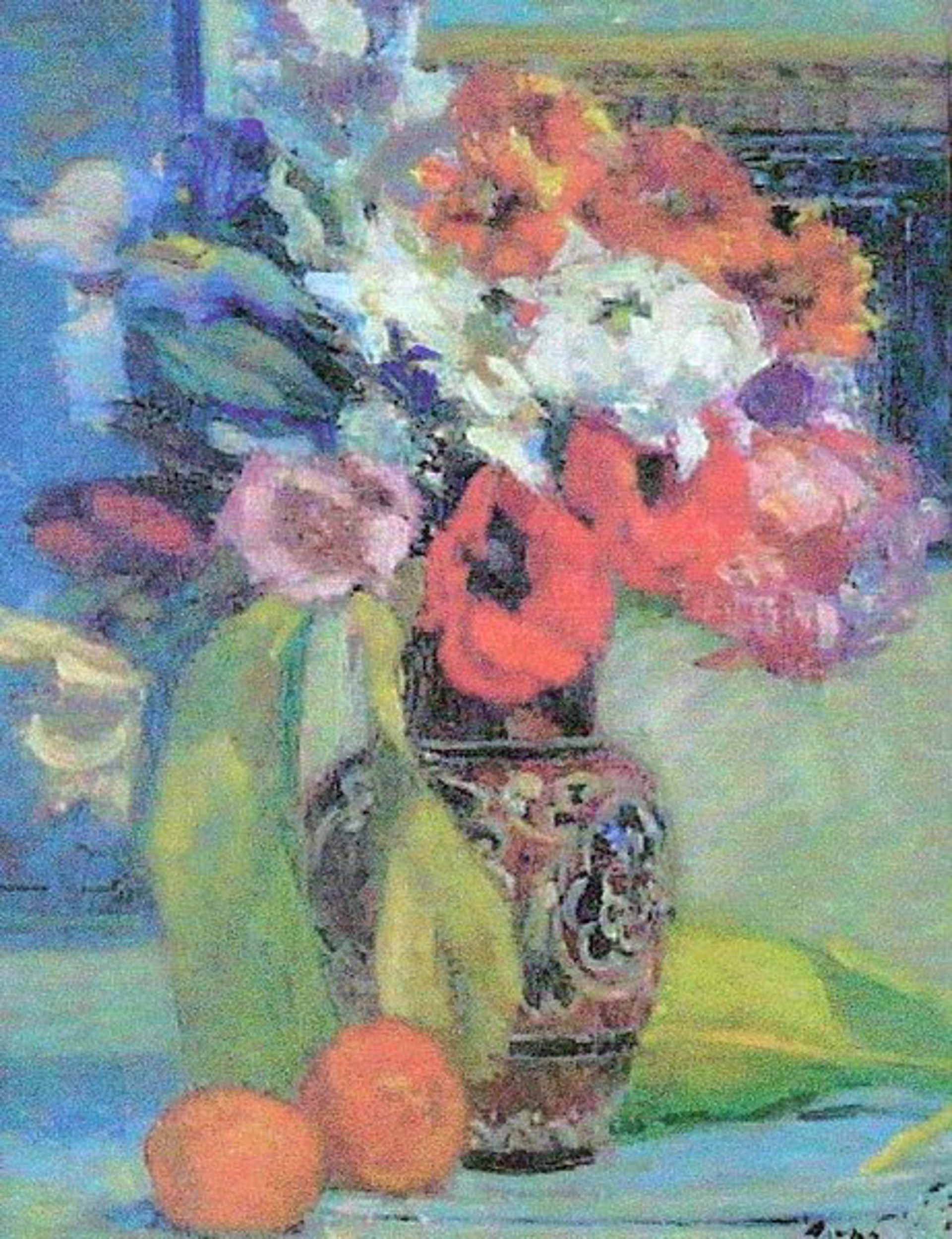 Flowers in a Brown Vase by Vladimir Gorb