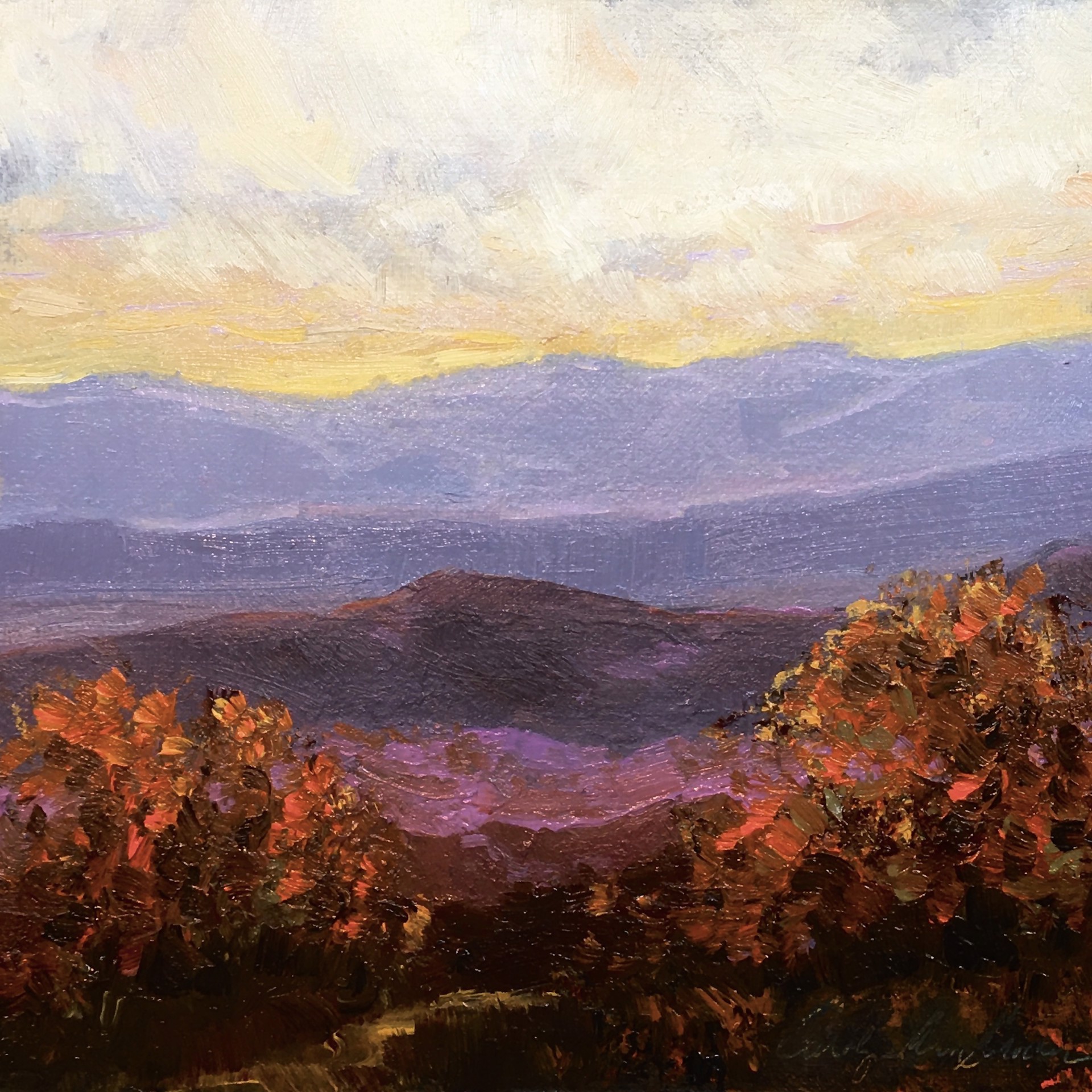 Day's End, Blue Ridge Mtns. by Carolyn Crocker (Rue)