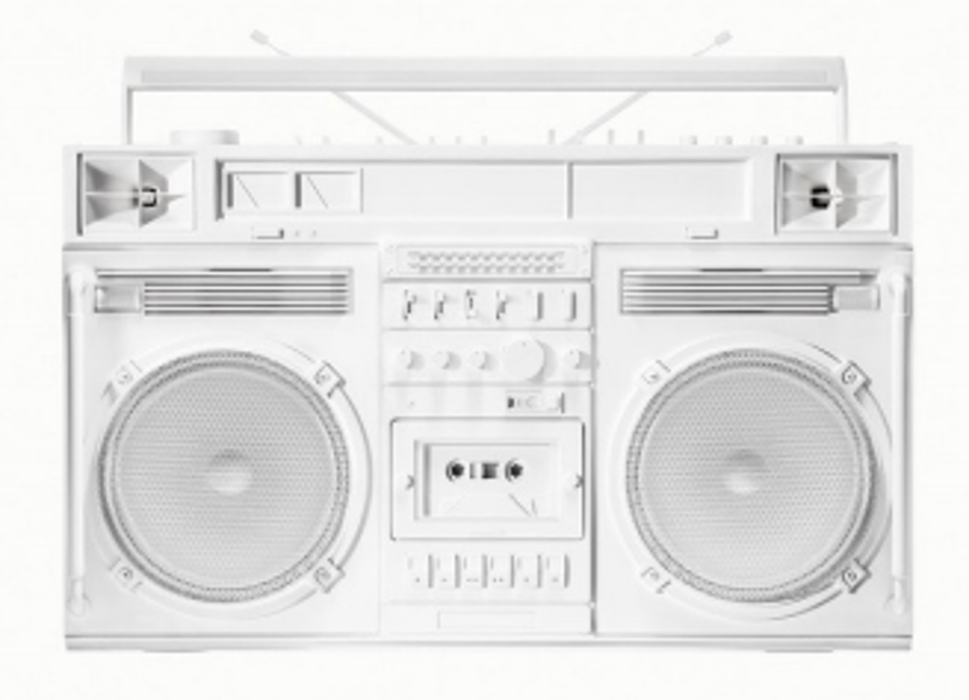 Boombox Sculpture series Size D, White by Lyle Owerko | Boomboxes