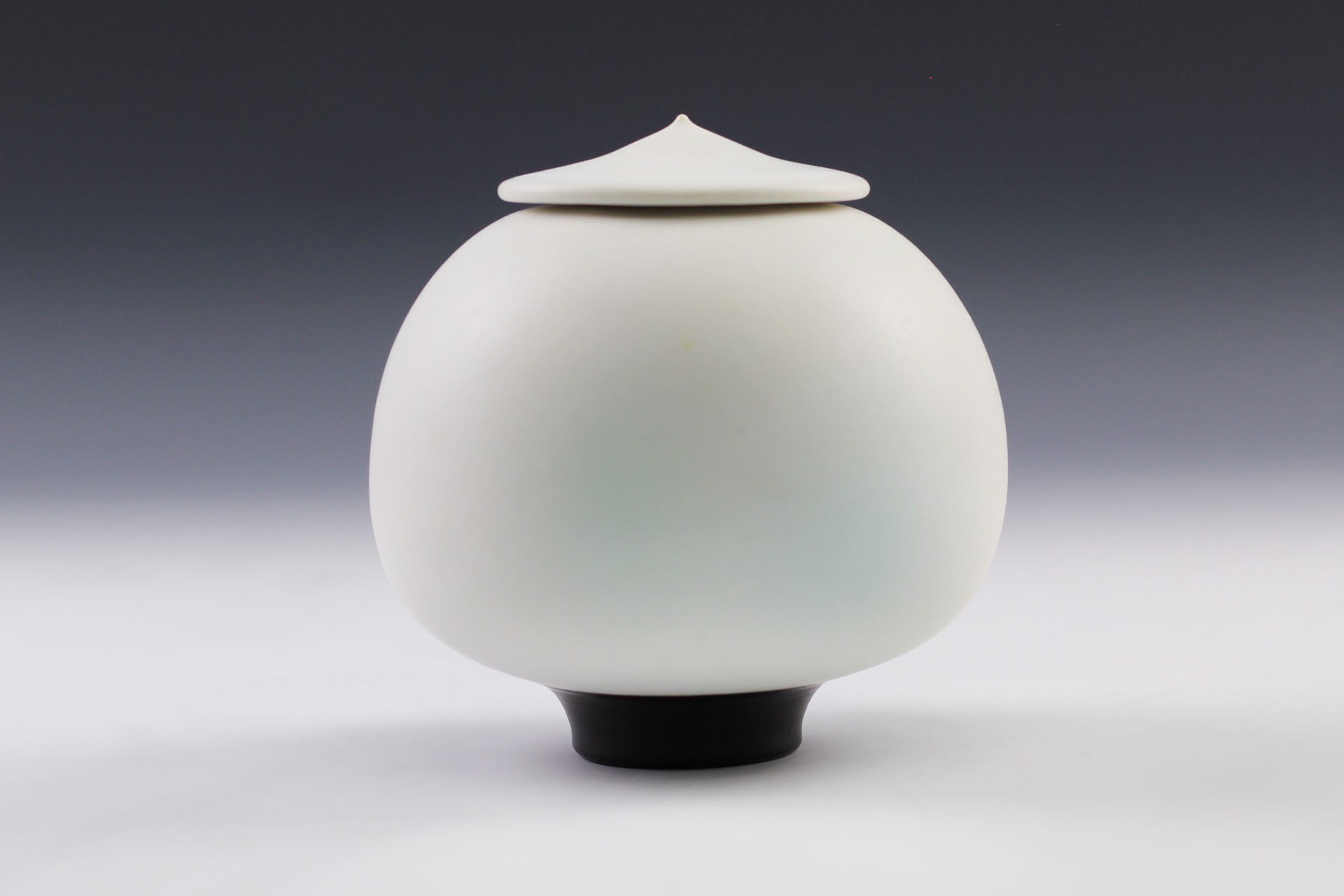 Matte White Jar by Charlie Olson