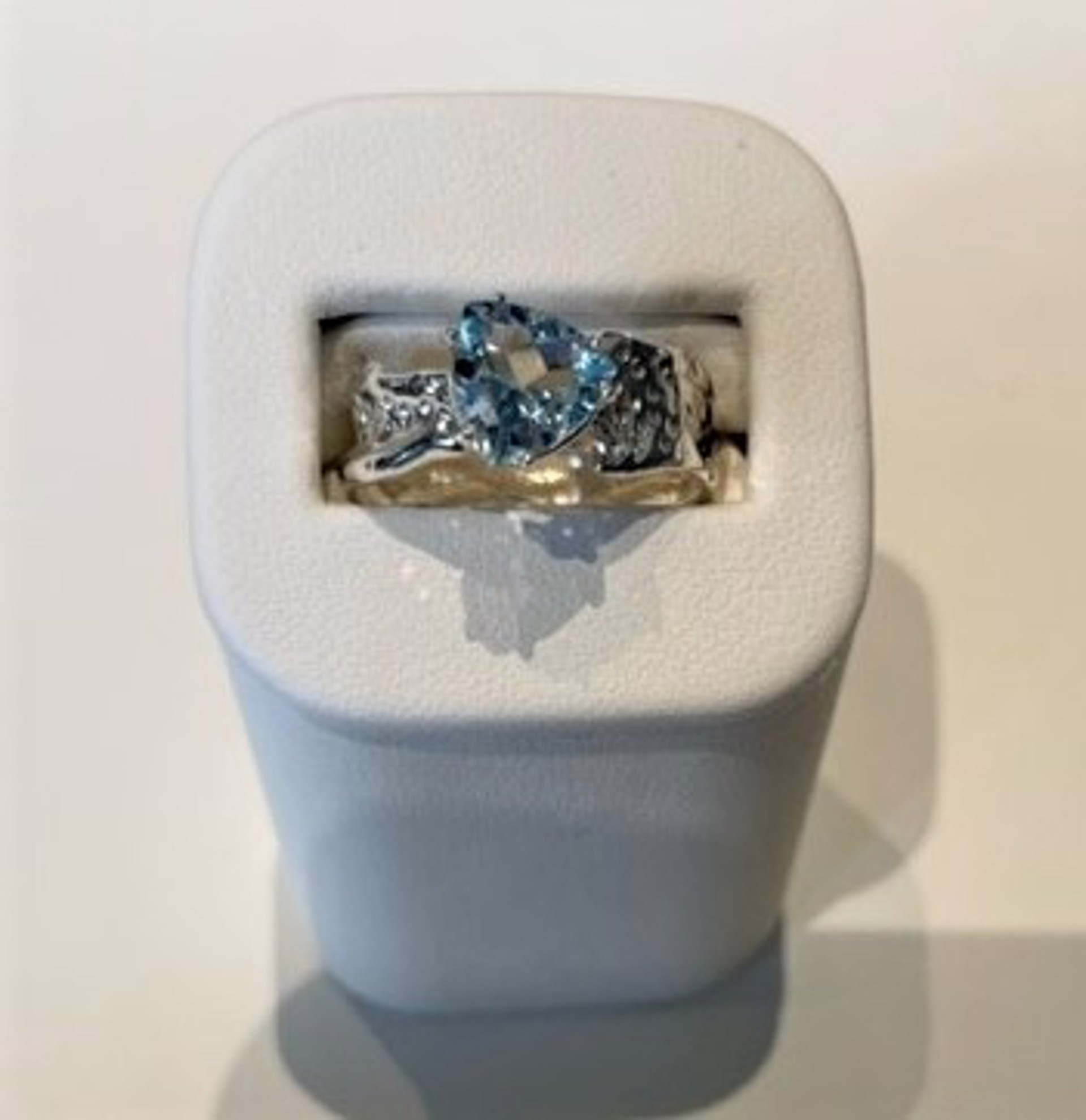 Swiss Blue Topaz Ripple Ring by Kristen Baird