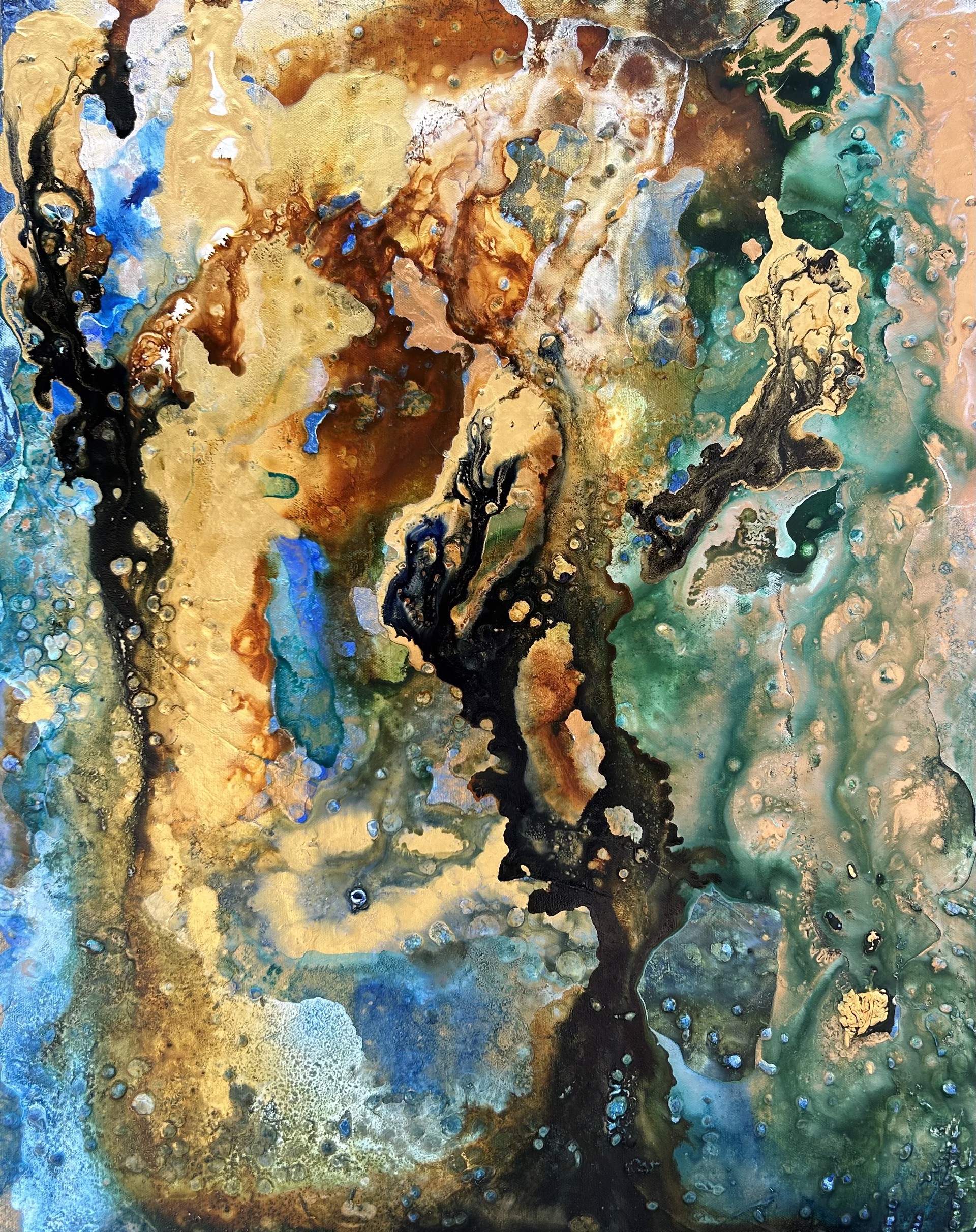 sepia,malachite and gold by sachi oba