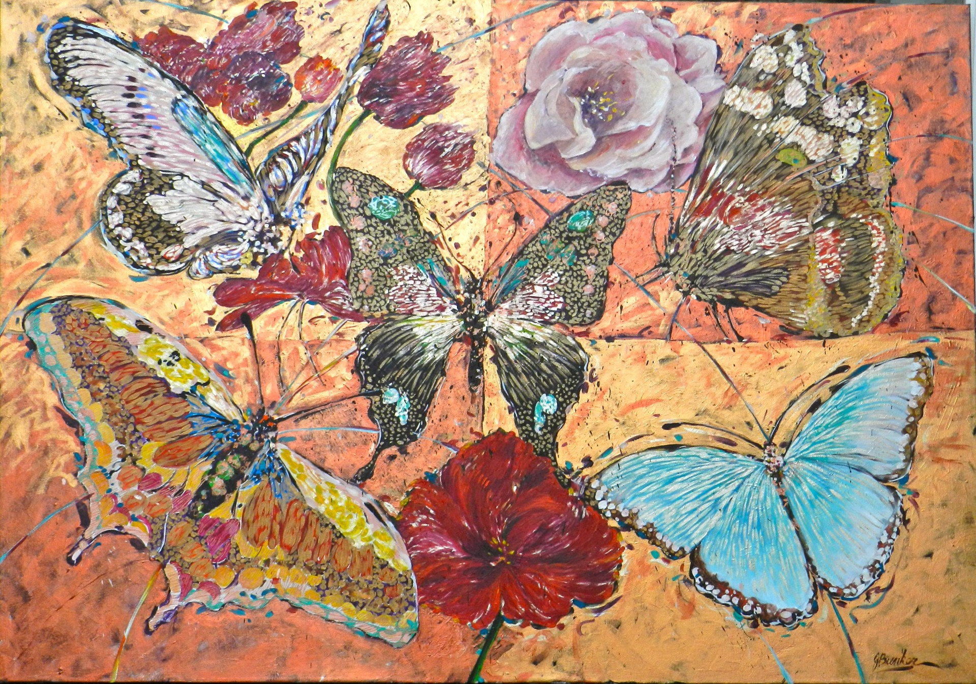 Quadrant of Butterflies by John Bunker