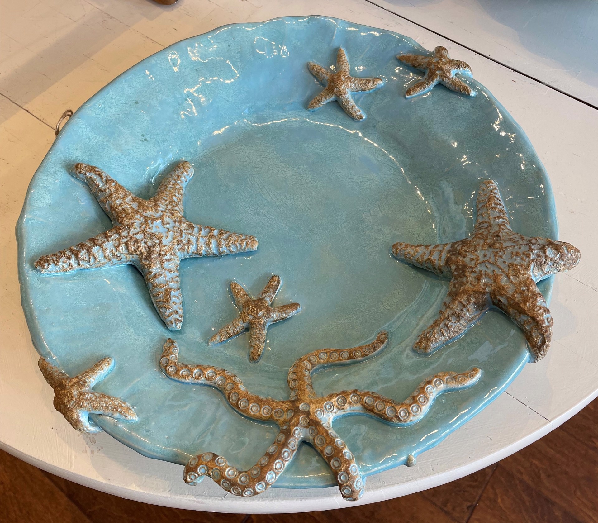 SG22-106 Starfish Plate (Caribbean Blue) by Shayne Greco