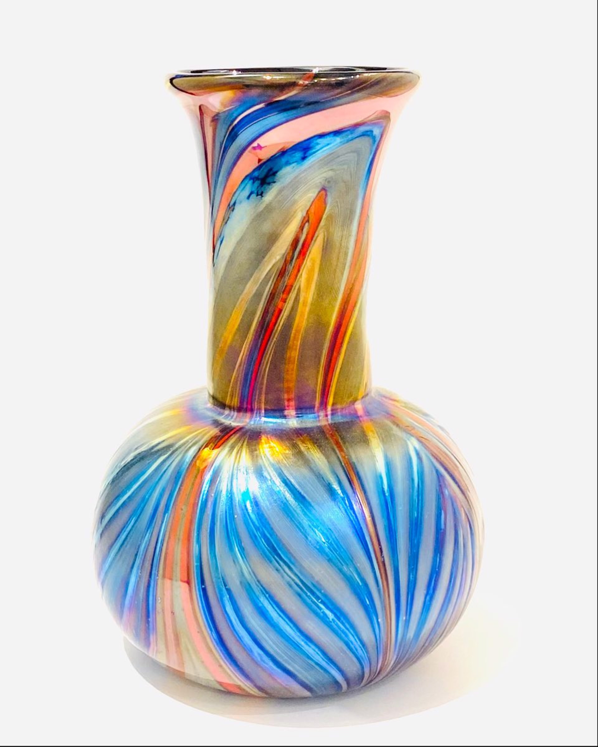 JG22-17 Fumed Glass Vase by John Glass