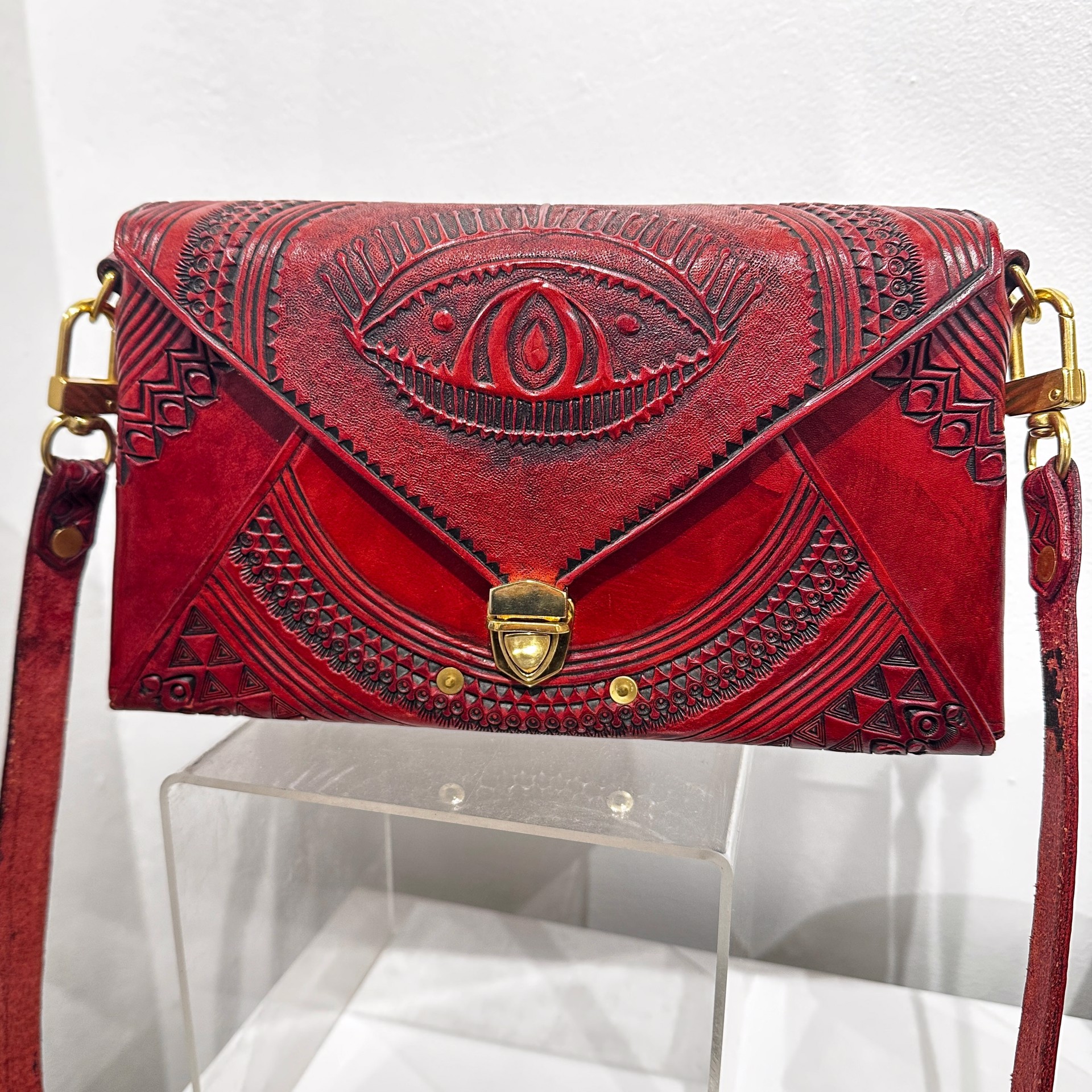 Red Leather Handbag by The Unsaddled