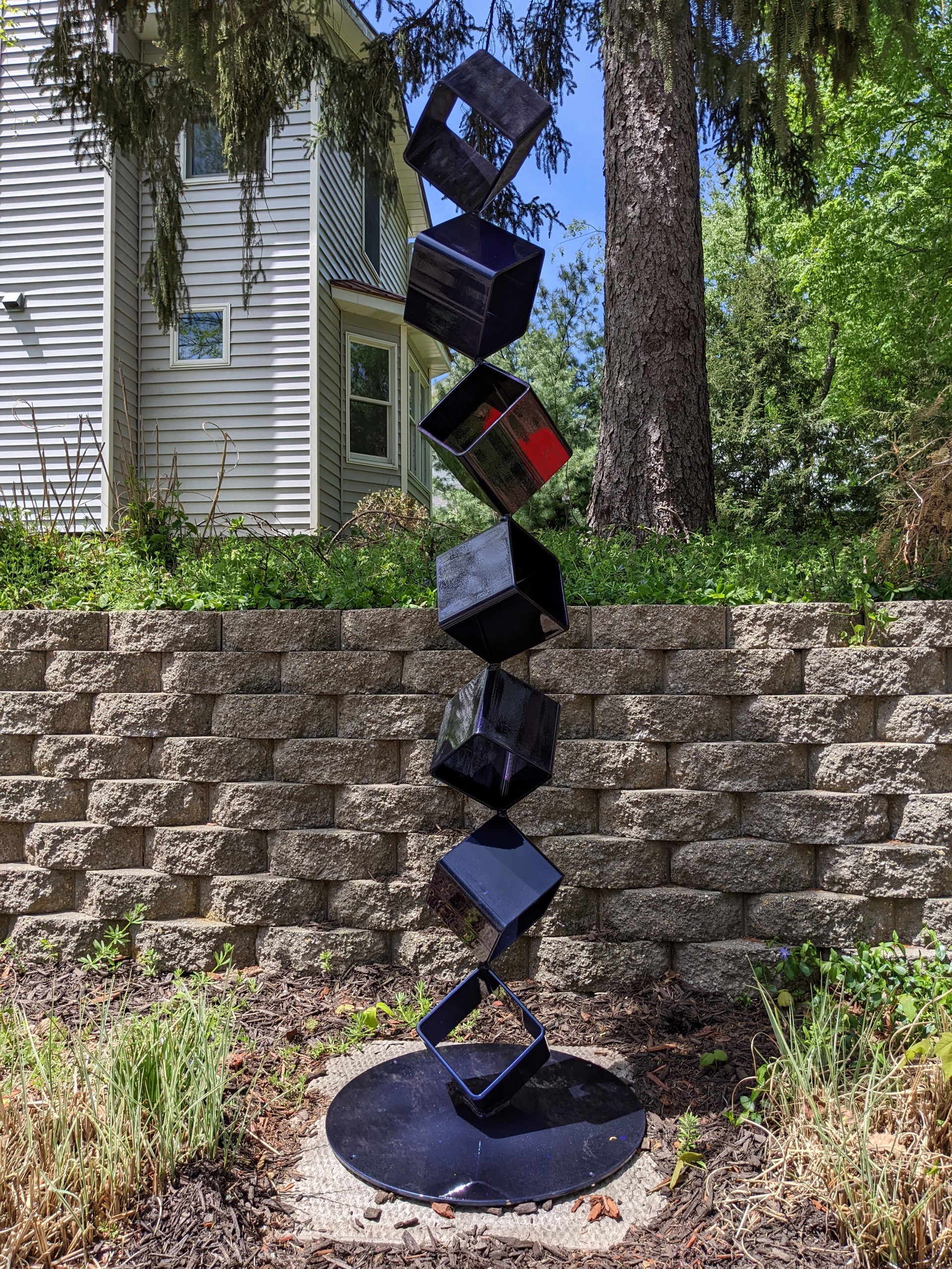 Purple Sparkle Cubes 7 by Joseph Lamontagne