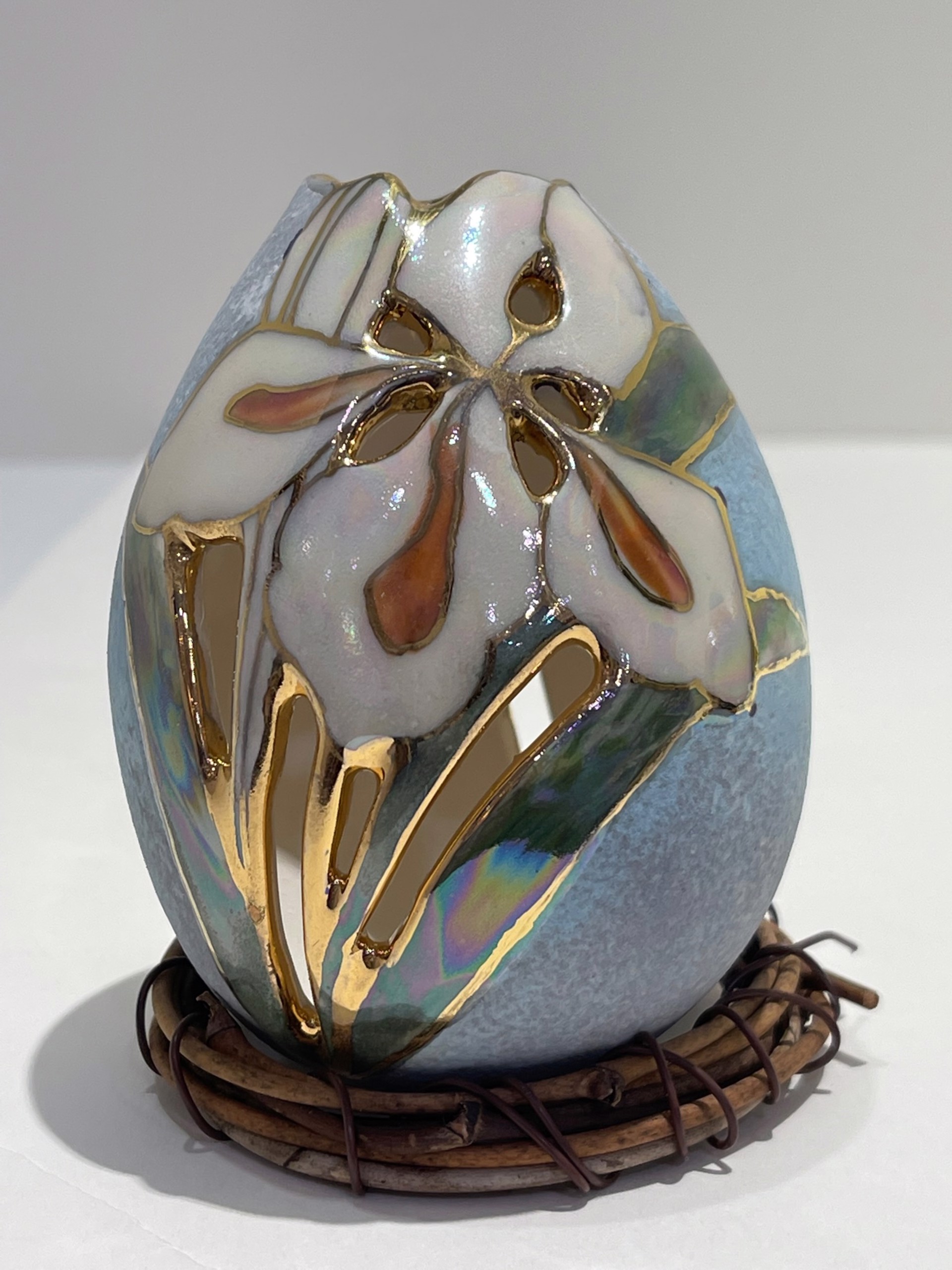 Decorative Egg- Light Blue by Jan Phelan