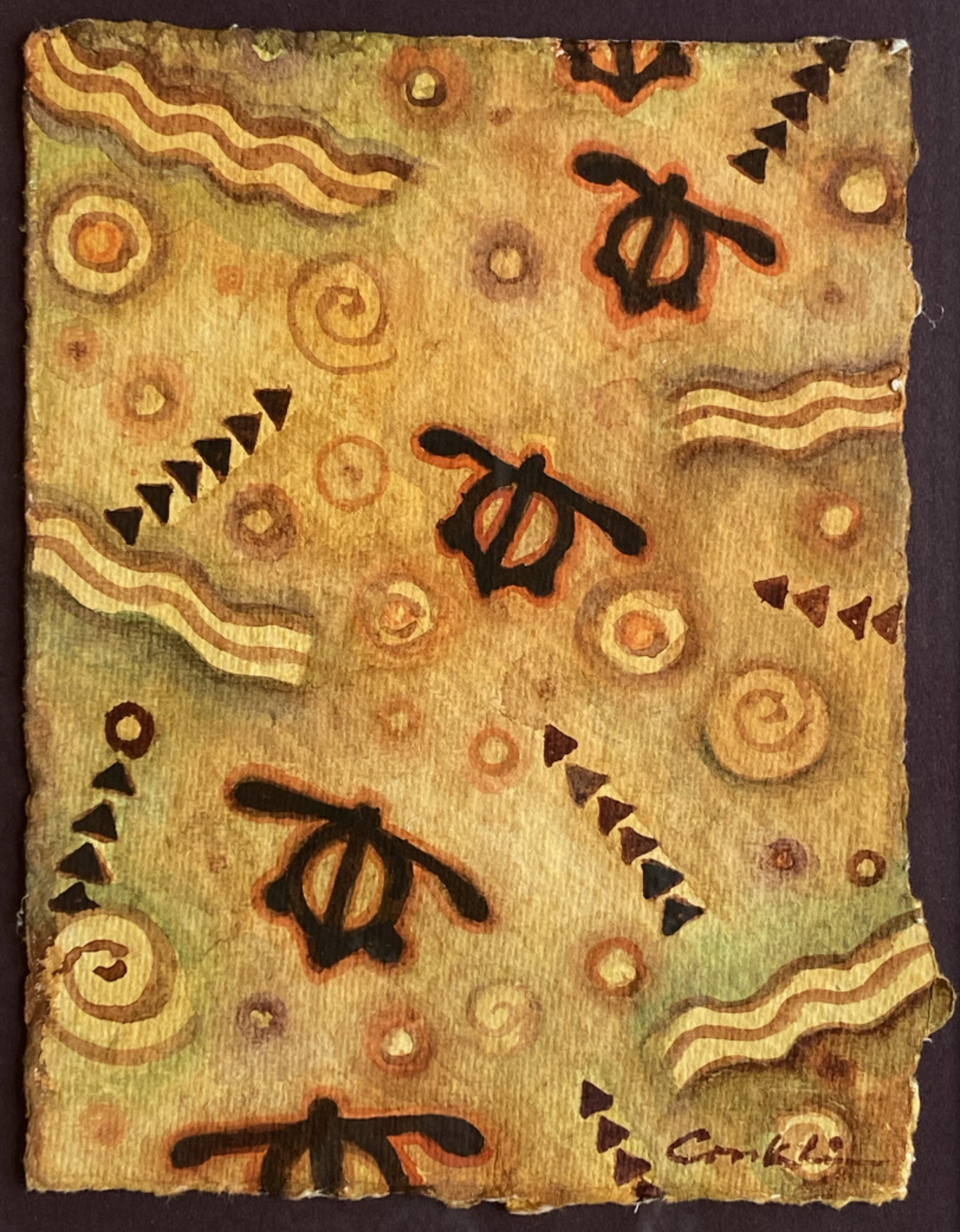 Honu Petroglyphs #37 by Cindy Conklin