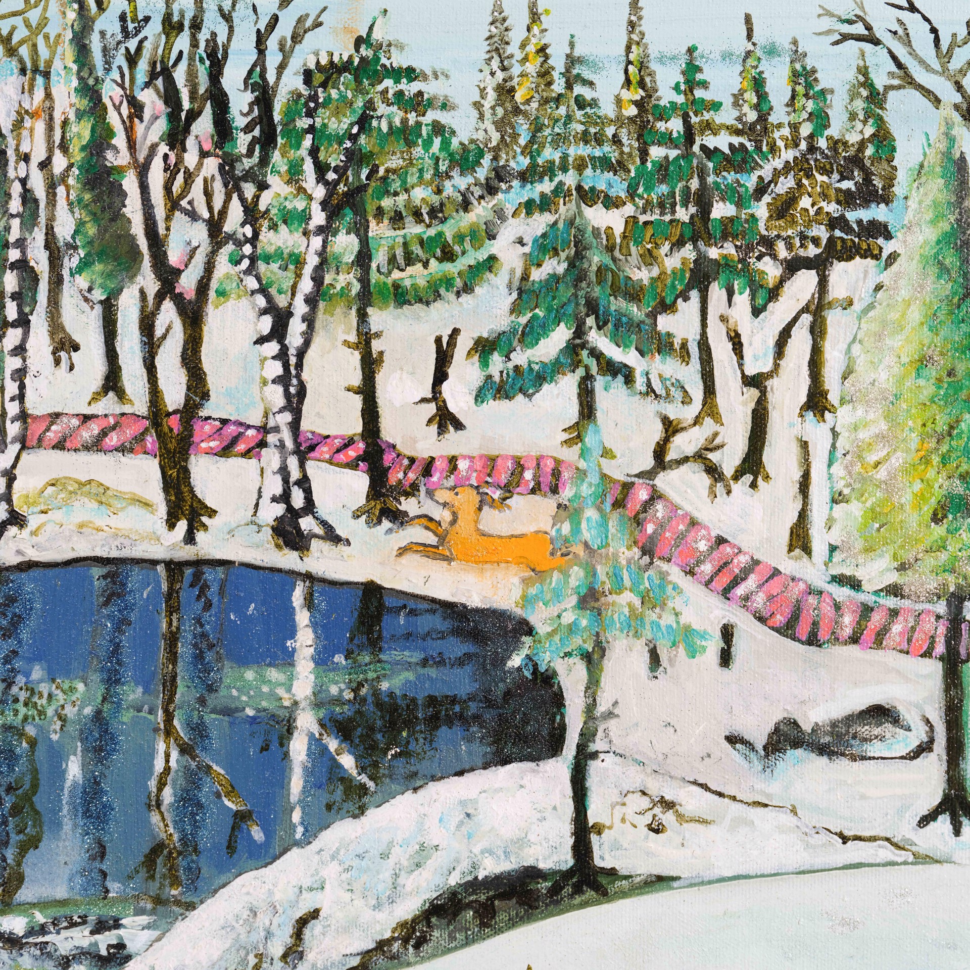 Paysage d'hiver - Lac Brome by Odile Cloutier
