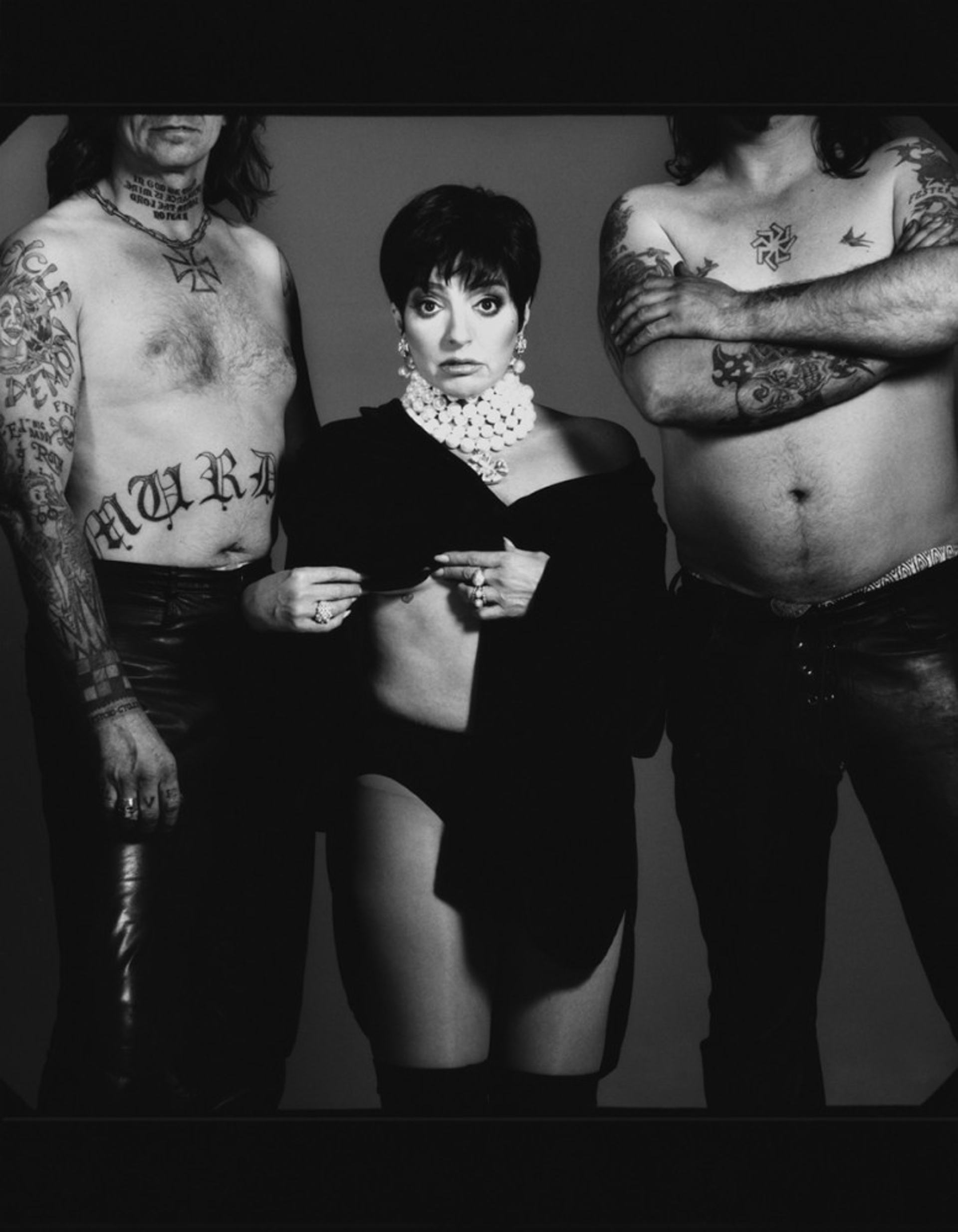 96076 Liza Minnelli Tattoos BW by Timothy White