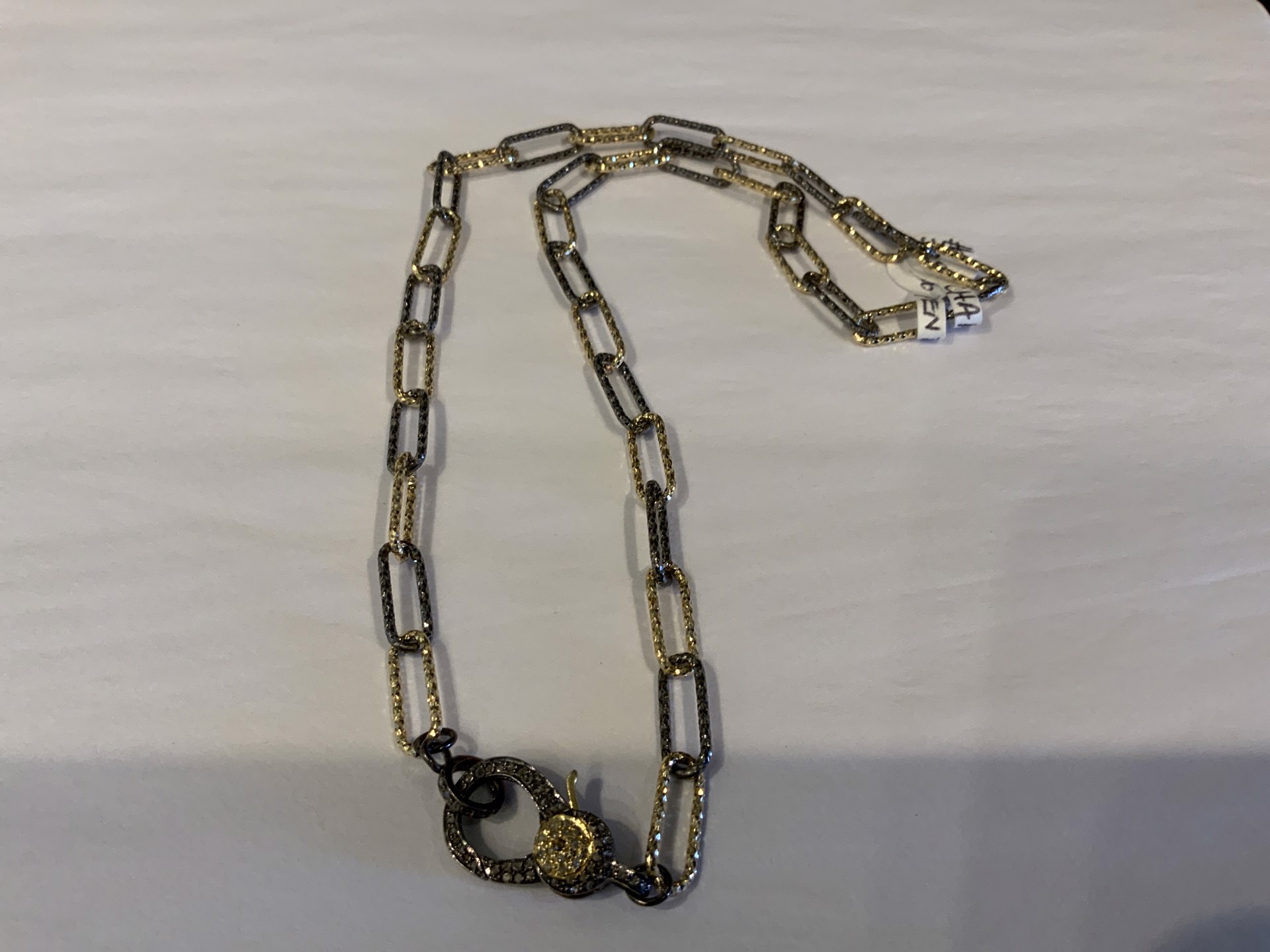 Two Tone paper clip chain by Karen Birchmier