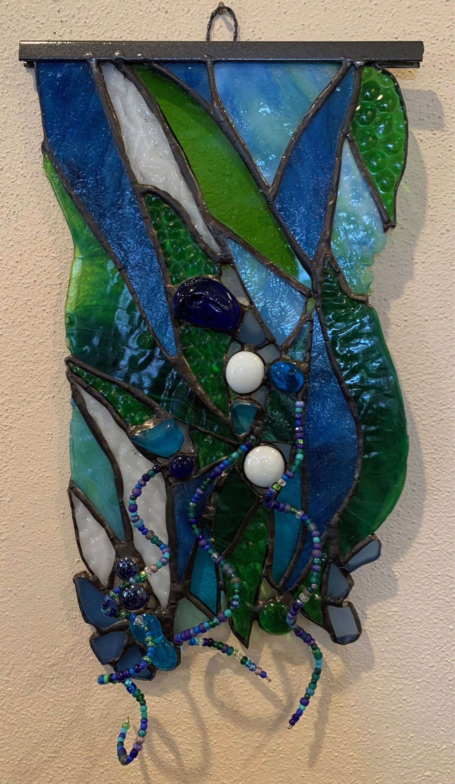 Blue Green Abstract by Bridget DeLoge