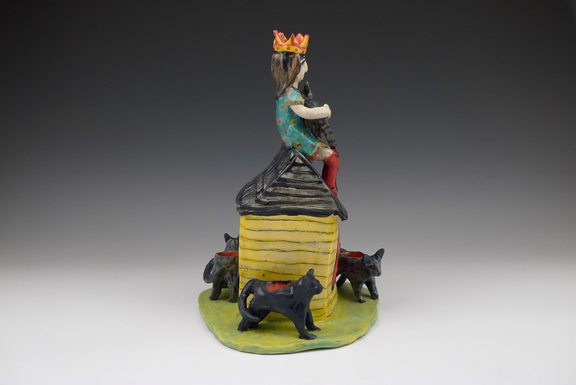 Cat Lady Candle Holder by Wendy Olson