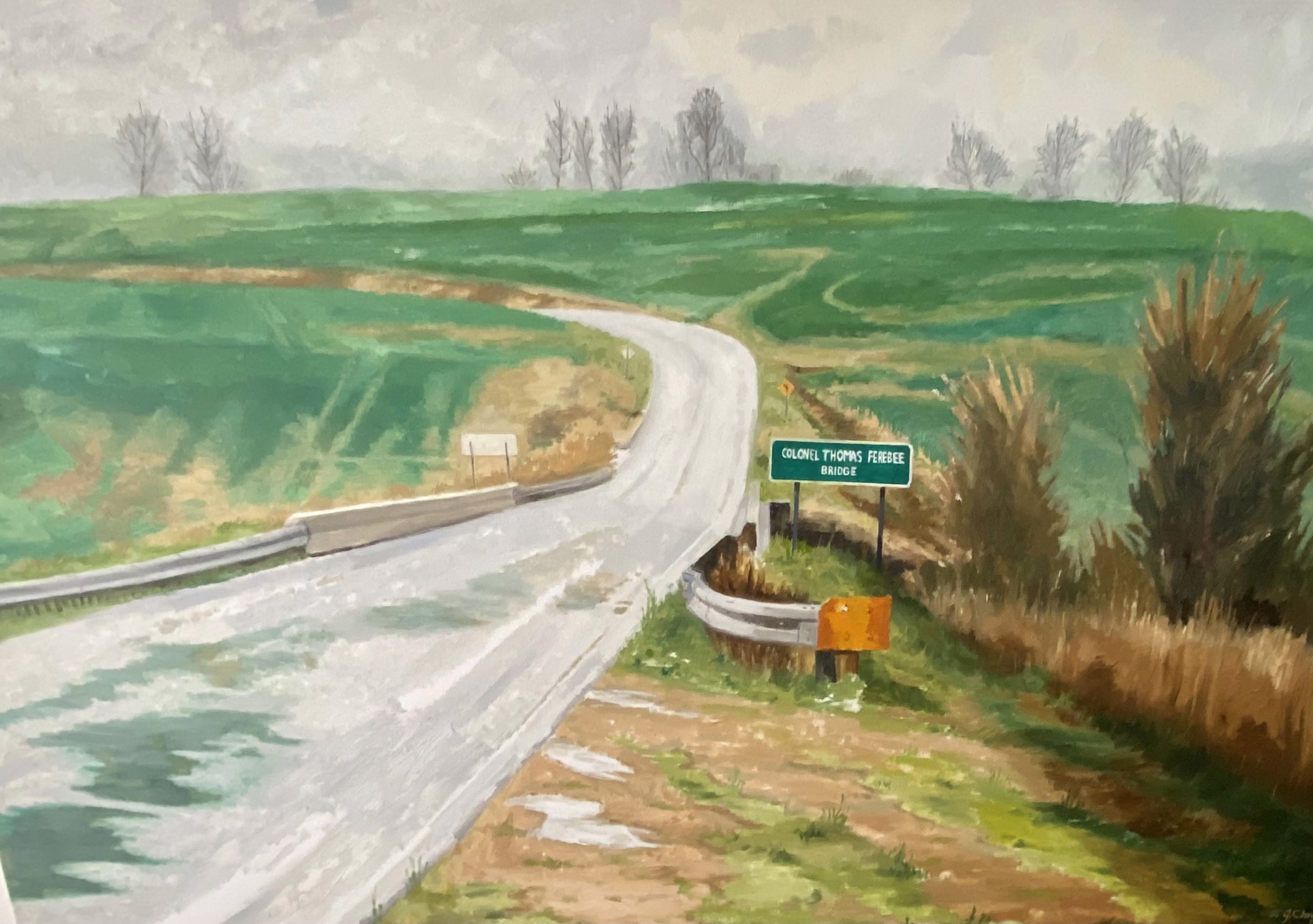 Winter Wheat at Colonel Thomas Freebee Bridge (Murphy to Monteo Series) by J. Chris Wilson