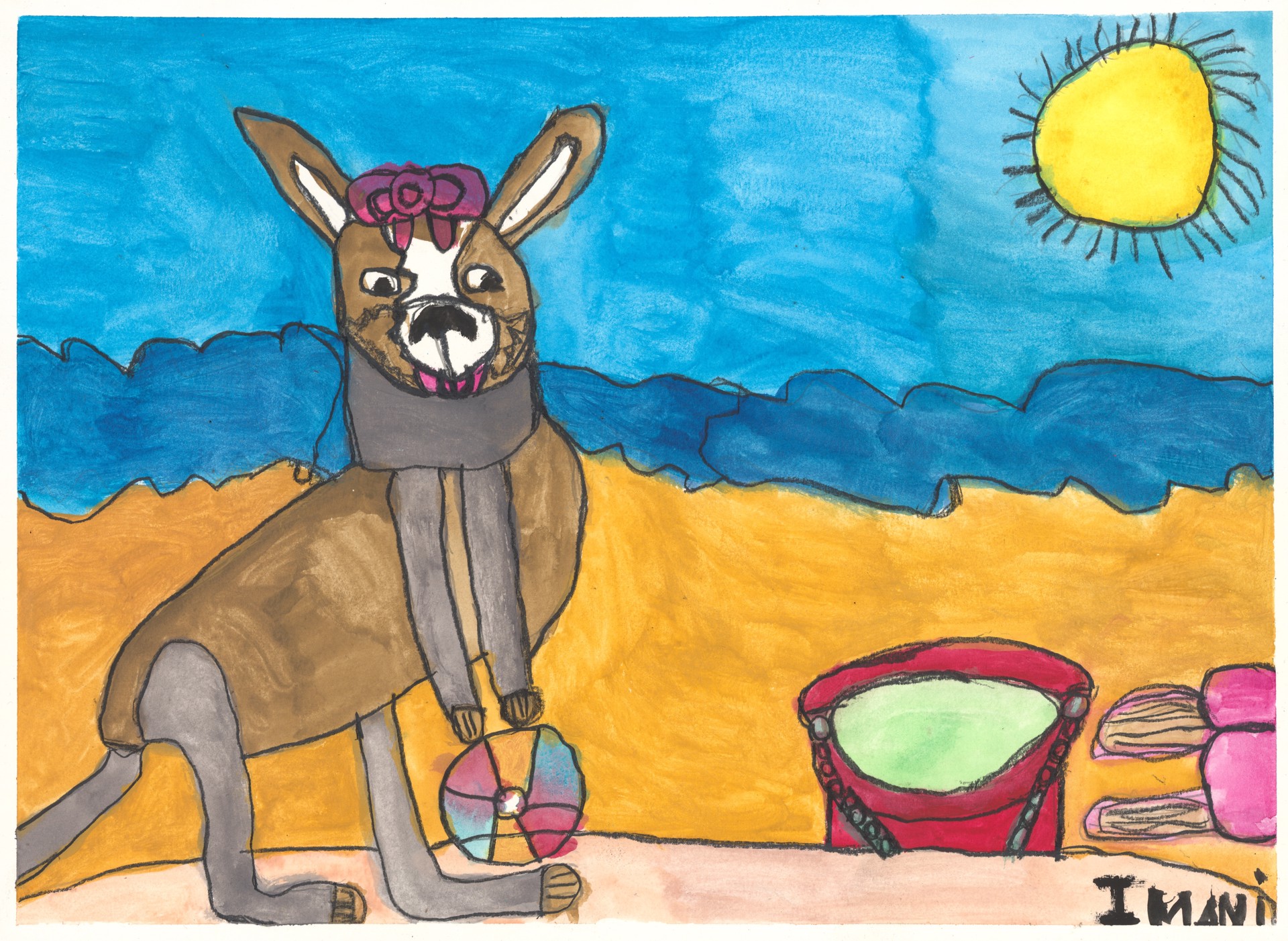 Kangaroo at the Beach by Imani Turner