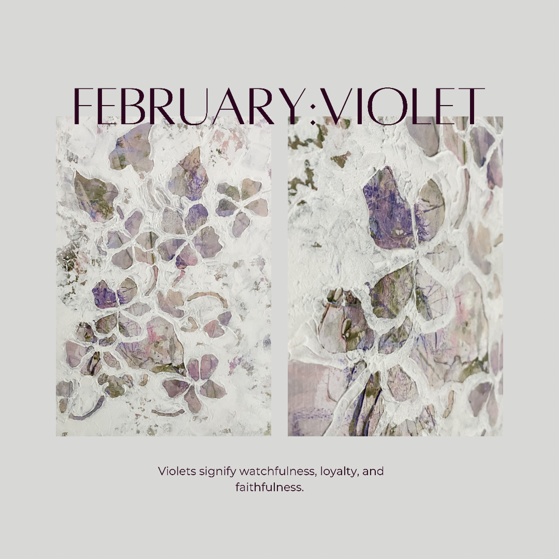 February Violets by Corinne Mitchell