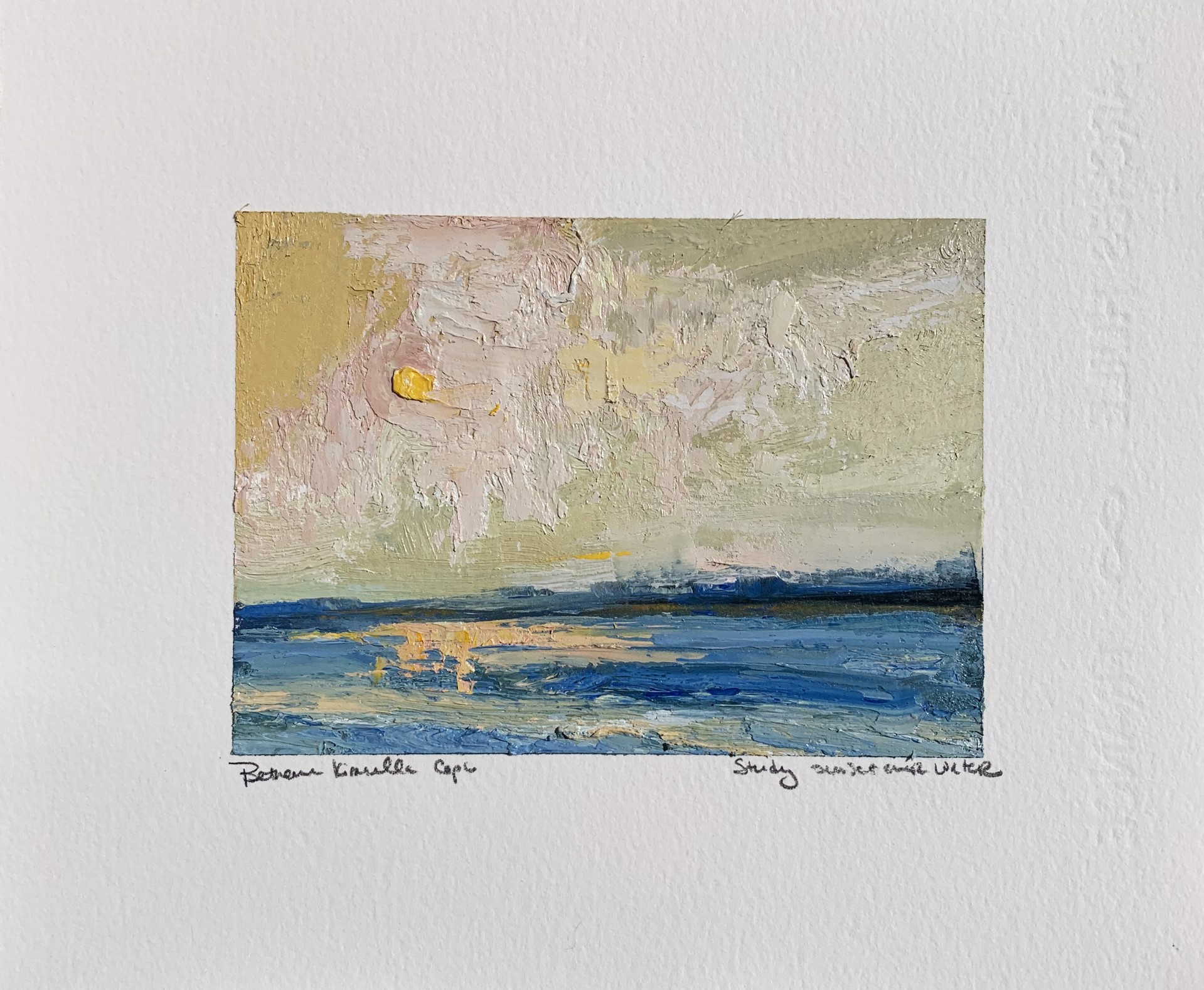 Sunset Over Water (Study) by Bethanne Cople